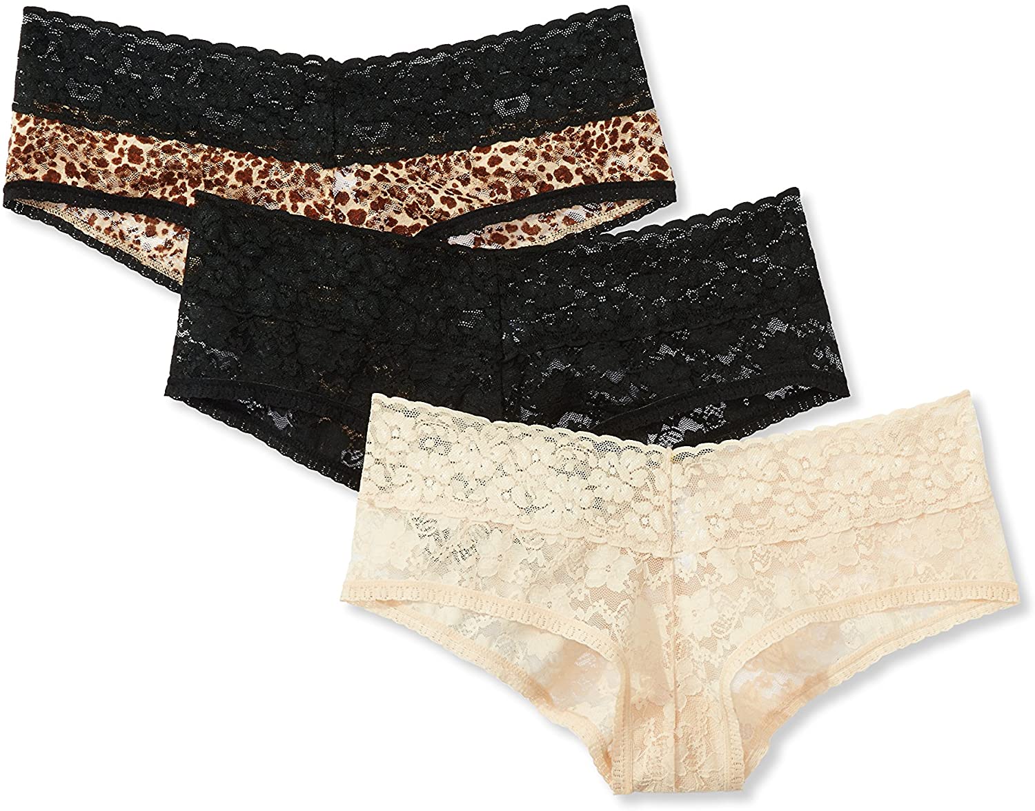 Price:$15.00    Amazon Brand - Mae Women's Lace Cheeky Hipster Underwear, 3 pack  Clothing