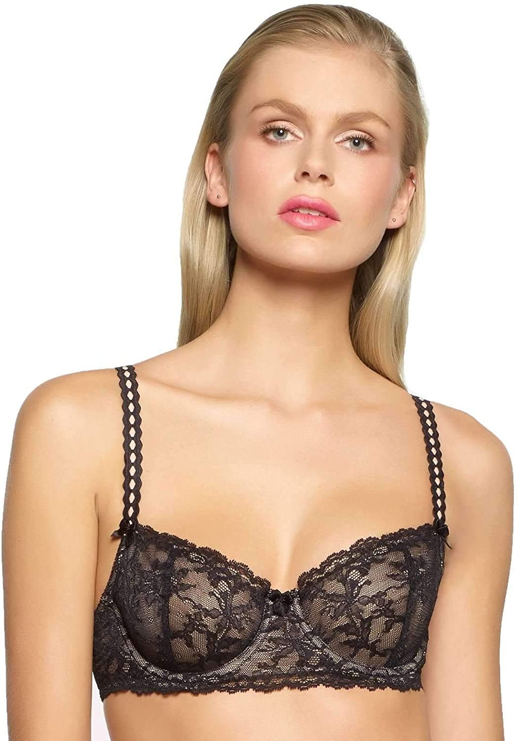 Price:$30.62 Felina | Harlow Demi Unlined Bra | Lace | Support | Comfort | Padded Straps (Black, 36D) at Amazon Women’s Clothing store  Bras