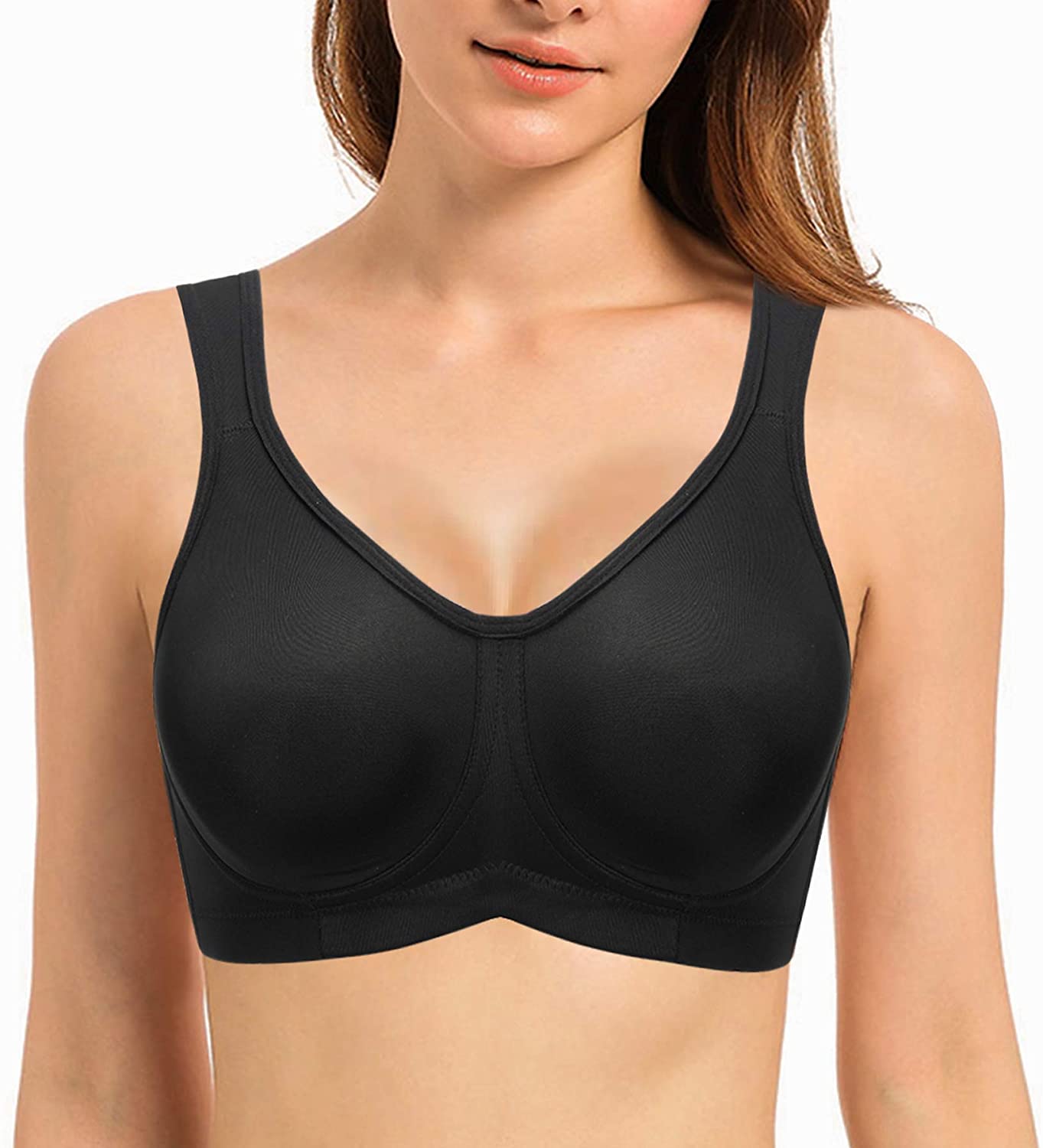 Price:$14.99 Rolewpy Smoothing Wireless Bra Full Coverage Women Bralette Minimizer No Underwire No Padding Sleep Bra Lingerie top at Amazon Women’s Clothing store