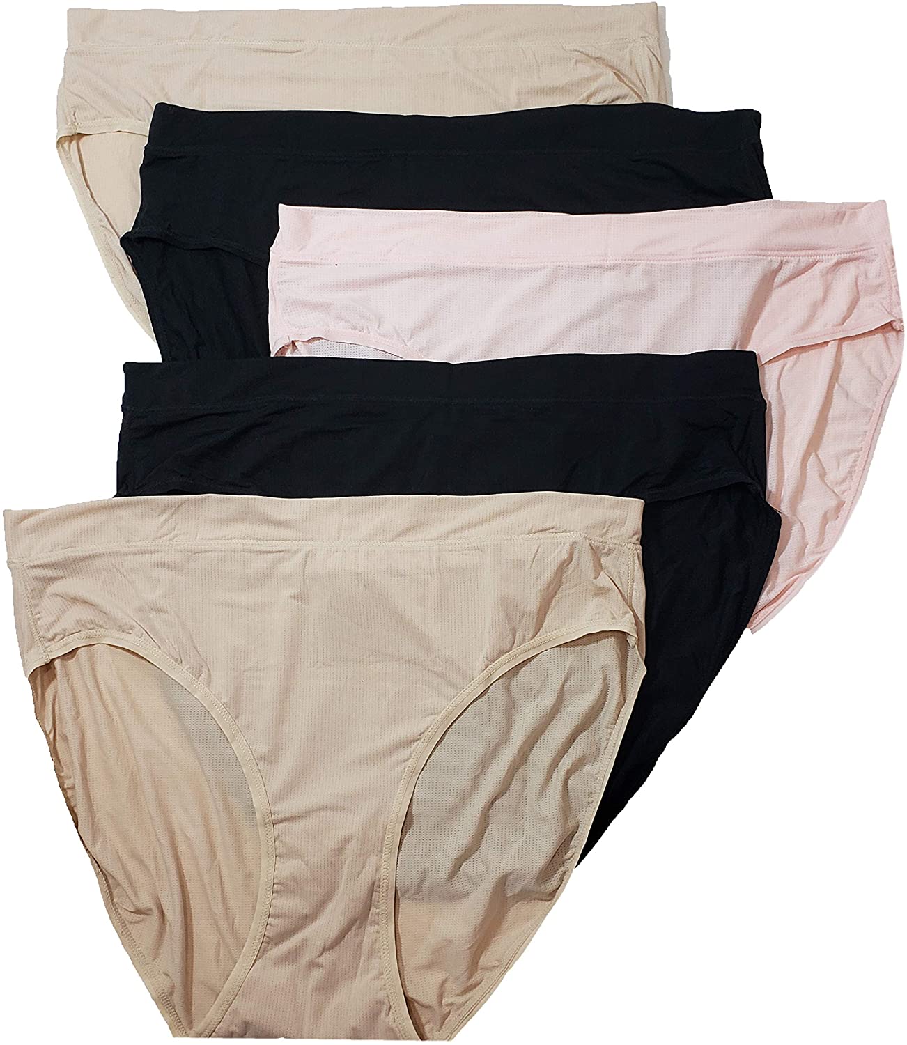 Price:$19.99 32 DEGREES Cool Air Mesh Brief, Ultra Soft Breathable Stretch Comfort Multi Colors 5 Pack (Nude, Black, Blush, X-Large) at Amazon Women’s Clothing store