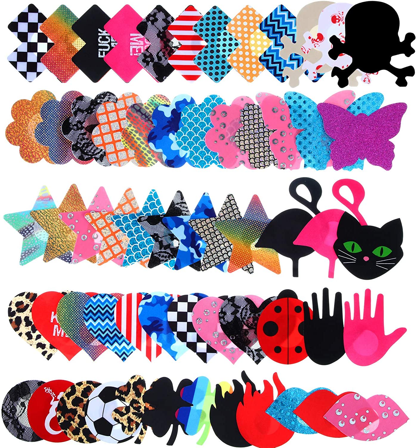 Price:$24.99 60 Pairs Nipple Cover Self Adhesive Breast Pasties Disposable Multi Designed Nipple Covers (Style 2) at Amazon Women’s Clothing store