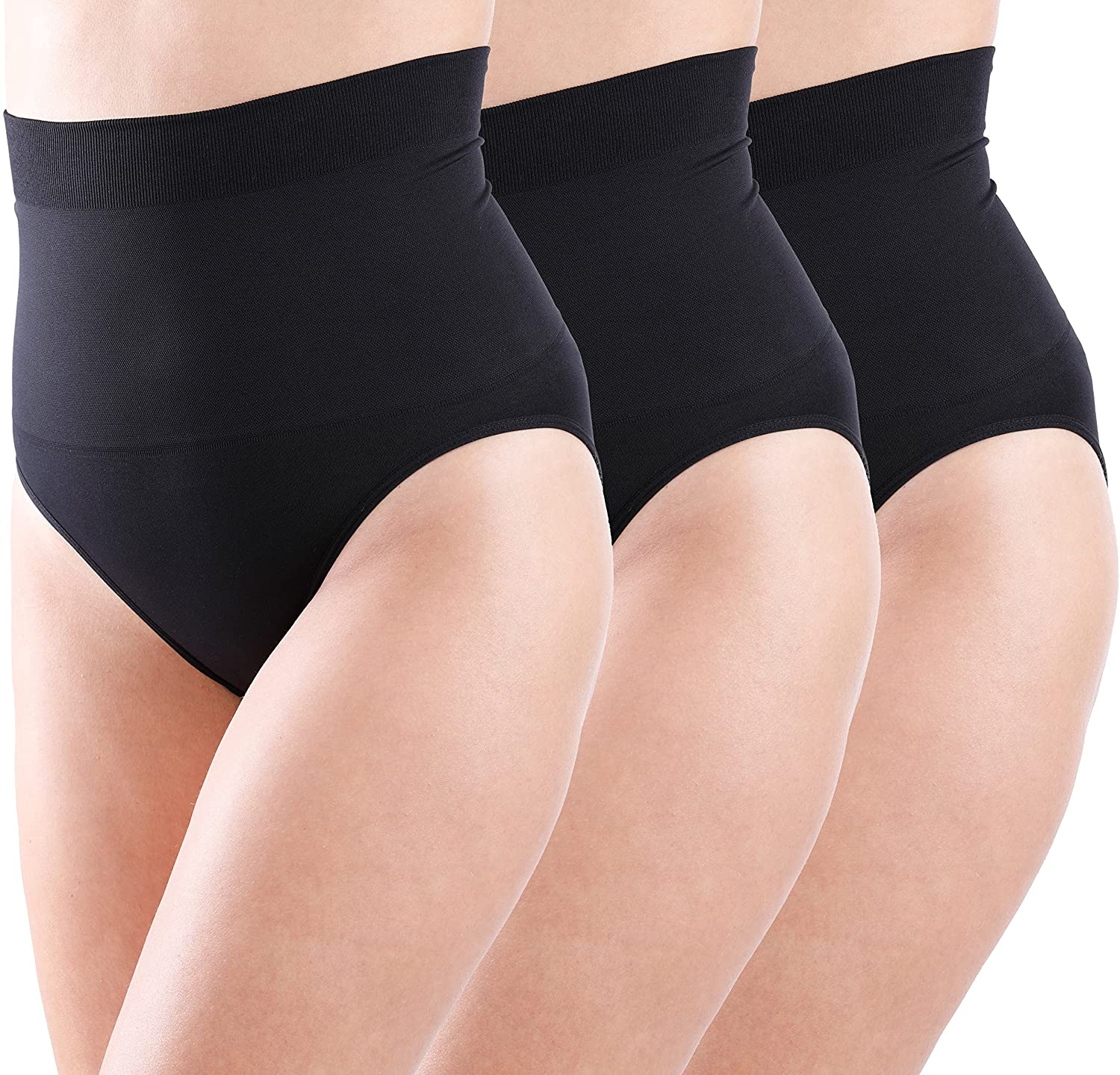Price:$24.99 Yenita 3 Pack Women's Seamless High Waist Brief | Tummy Control | Shapewear at Amazon Women’s Clothing store