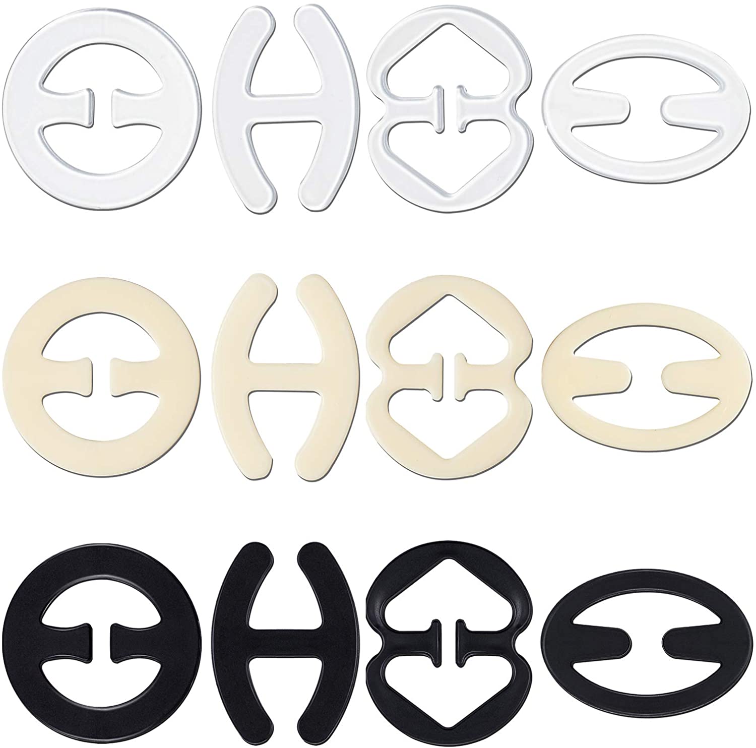 Price:$4.15 Bra Clips for Straps, 12 Pieces Bra Strap Conceal Holder, Anti-Slip Buckles Cleavage Control Clips for Bra at Amazon Women’s Clothing store