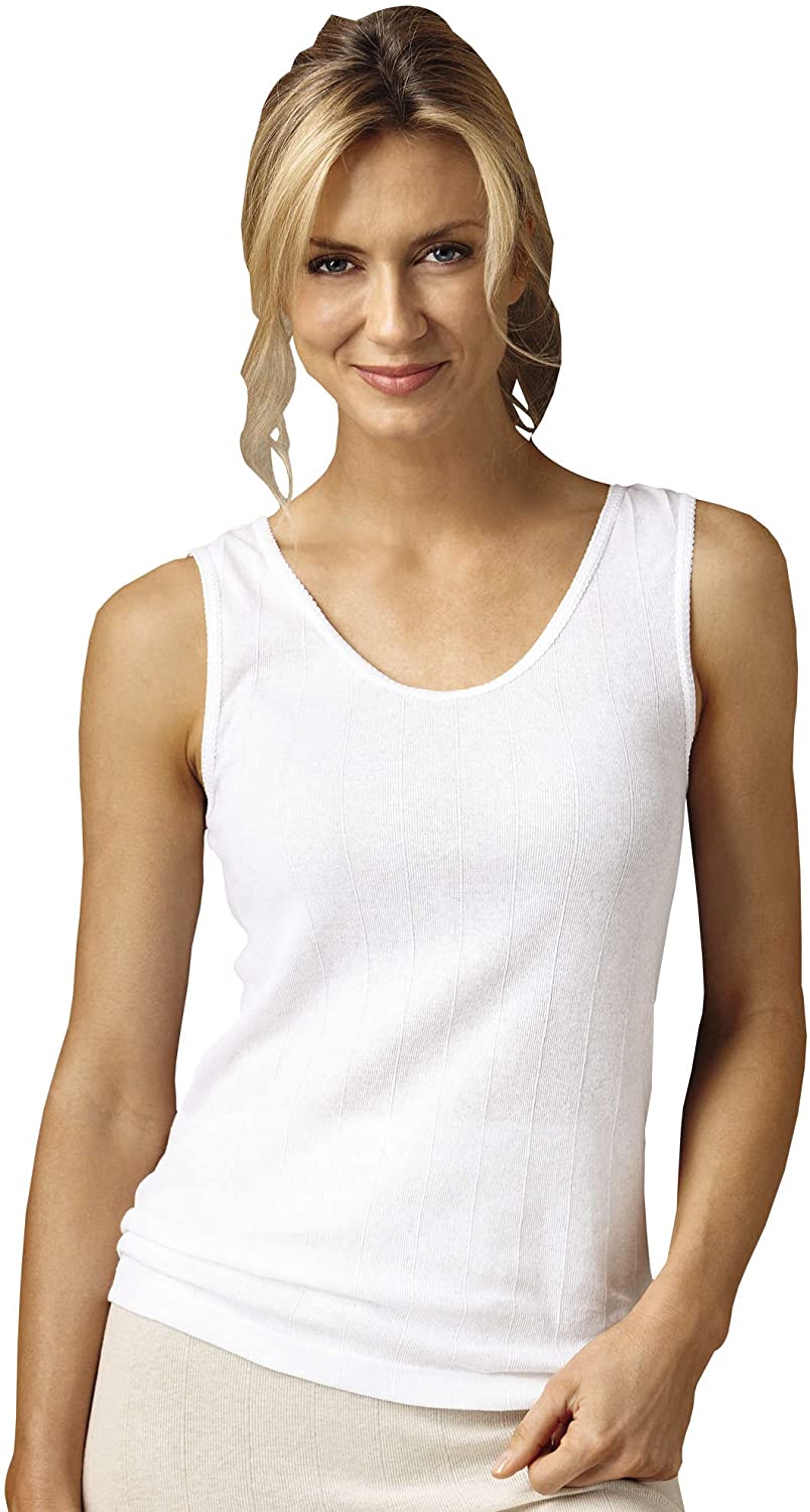 Price:$21.95 Indera 100% Cotton Rib Knit Camisole, White, Large, 3-pk - Misses, Womens at Amazon Women’s Clothing store
