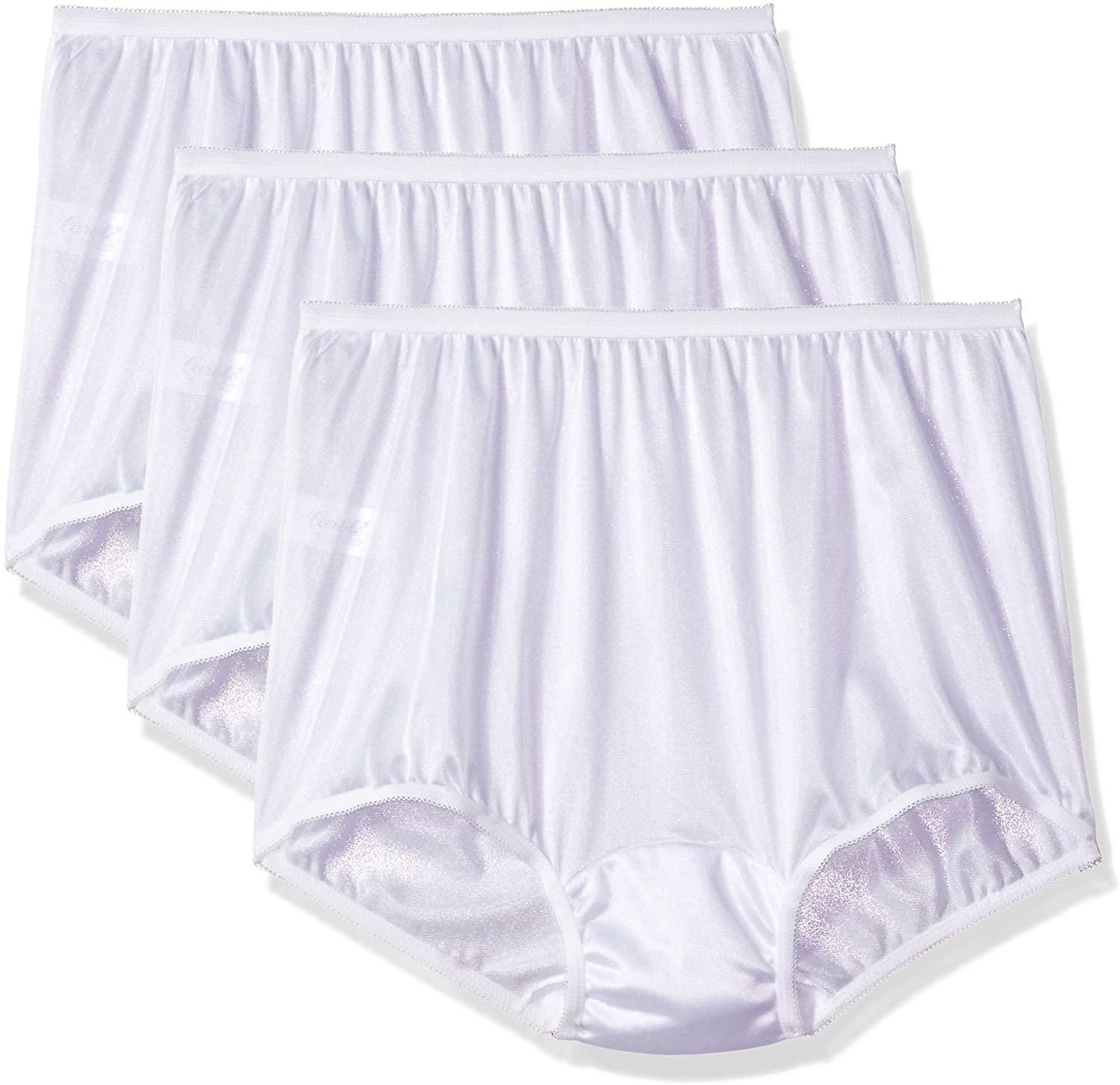 Price:$16.00 Carole Brand - Women's Classic Nylon Panties Full Cut Briefs - Pack of 3 at Amazon Women’s Clothing store