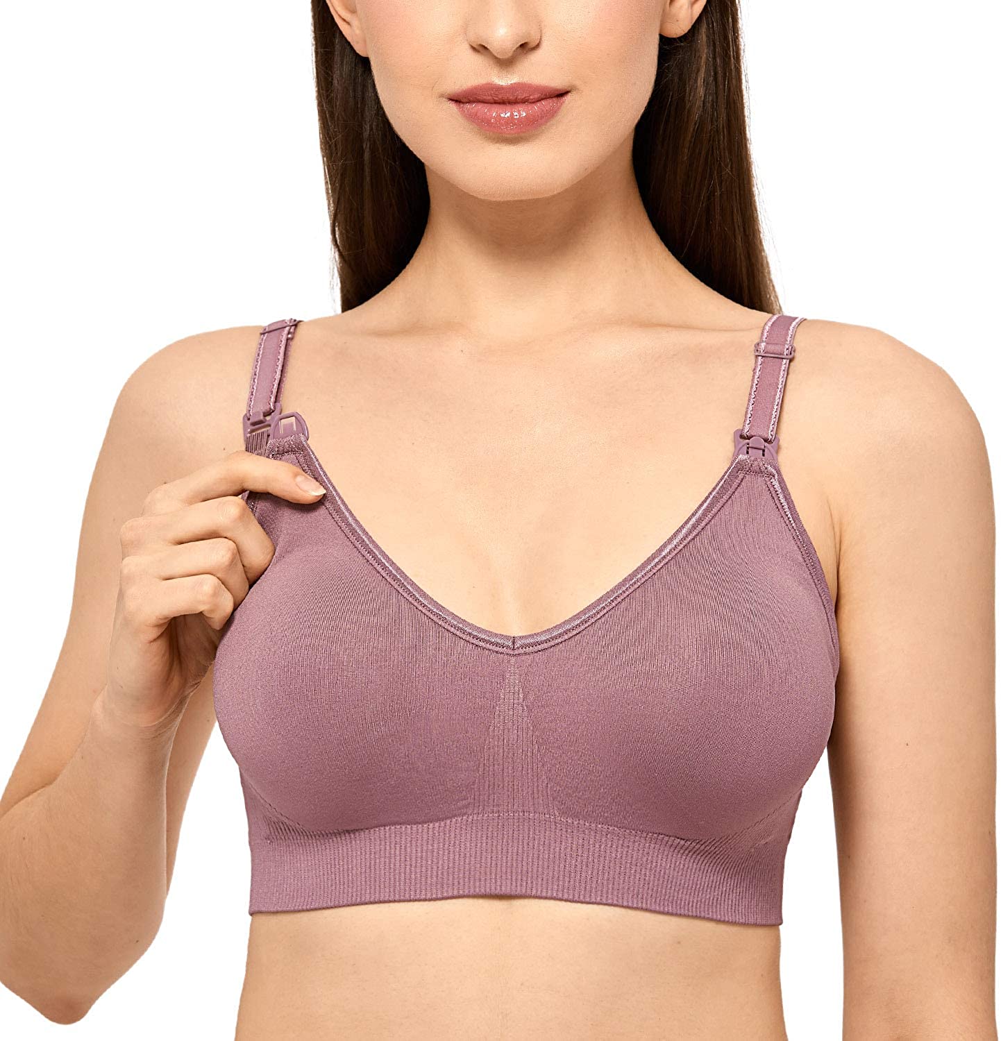 Price:$19.99 Gratlin Women's Comfort Support Maternity Wirefree Seamless Nursing Bra at Amazon Women’s Clothing store