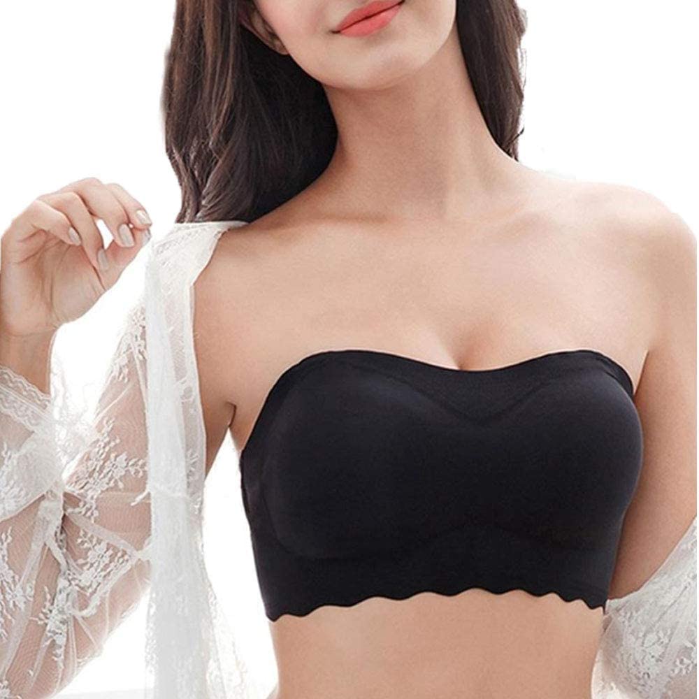 Price:$14.55 Ice Silk Air Bra Strapless, Seamless Wireless Bandeau Bra for women at Amazon Women’s Clothing store
