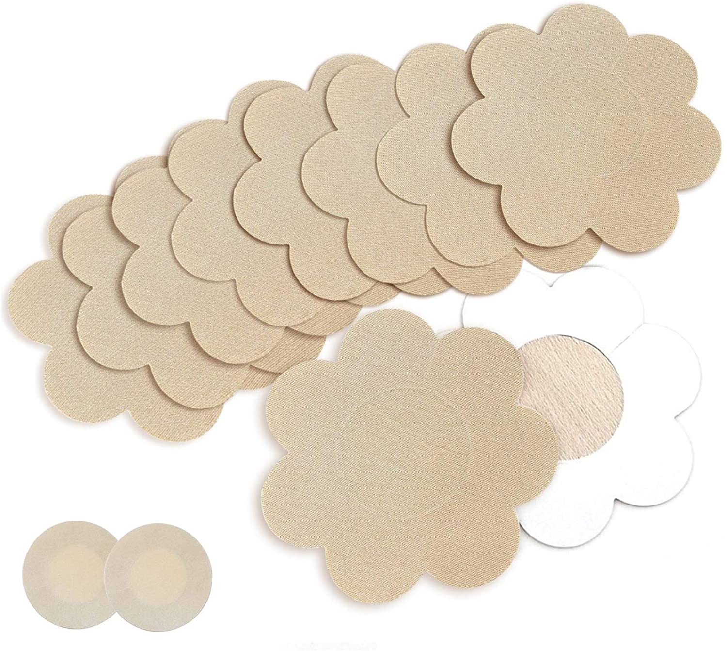 Price:$6.99 Goldfarm Nipple Breast Covers, Breast Pasties Adhesive Bra Disposable 10 Pairs at Amazon Women’s Clothing store