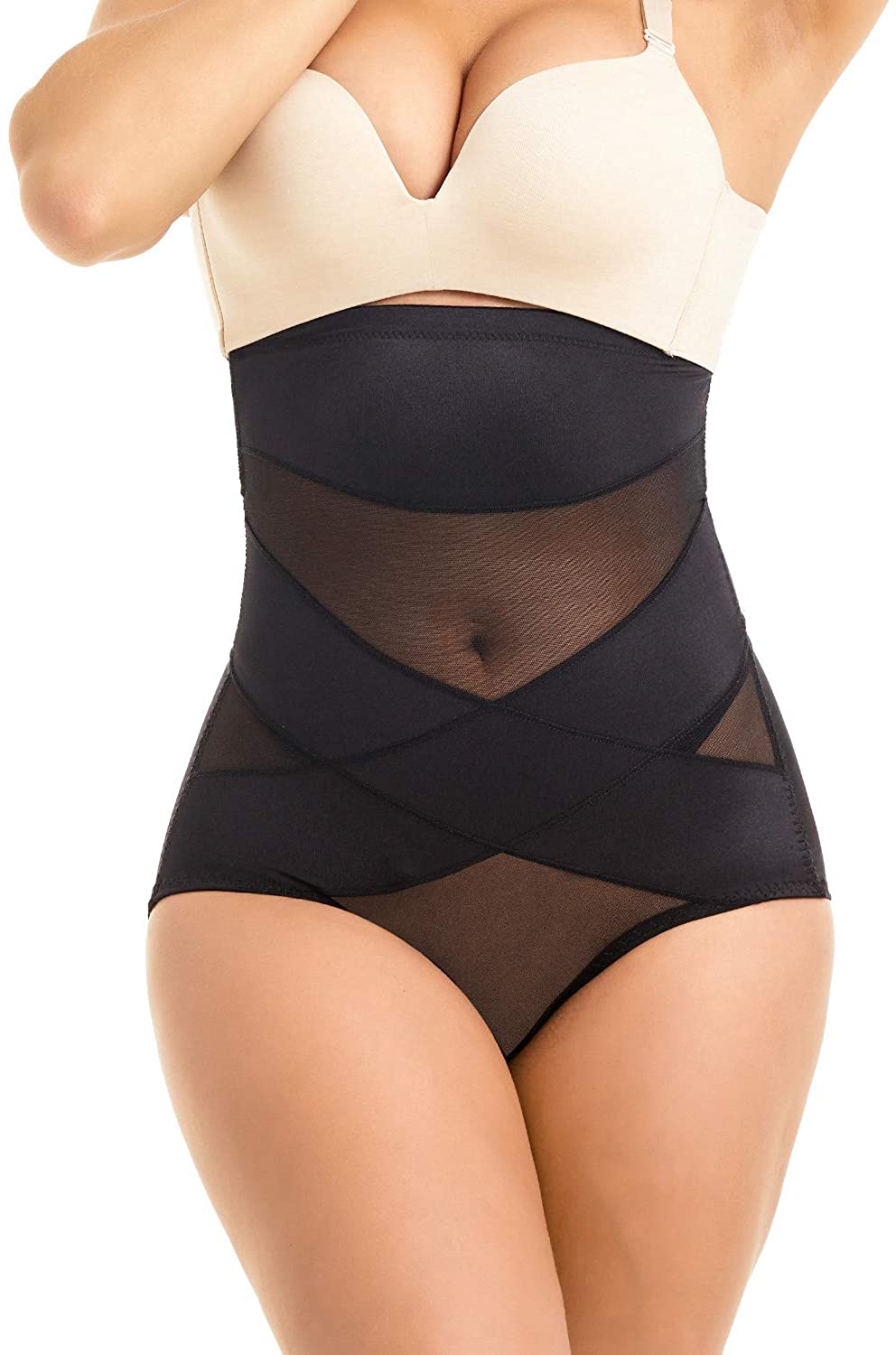 Price:$11.99 COHTB Women's Tummy Control Shapewear Panties Hi-Waist Body Shaper Underwear Butt Lifter Slimming Briefs at Amazon Women’s Clothing store