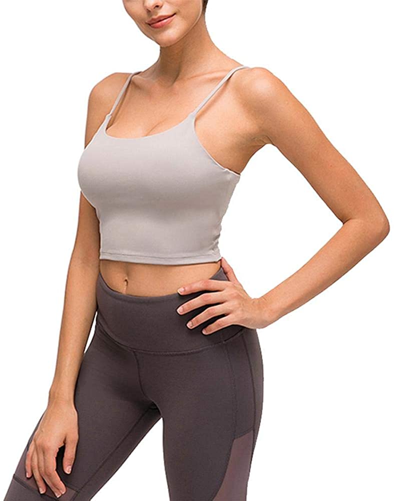 Price:$19.99    Willit Women's Padded Sports Bra Yoga Fitness Workout Running Shirts Athletic Tank Top  Clothing