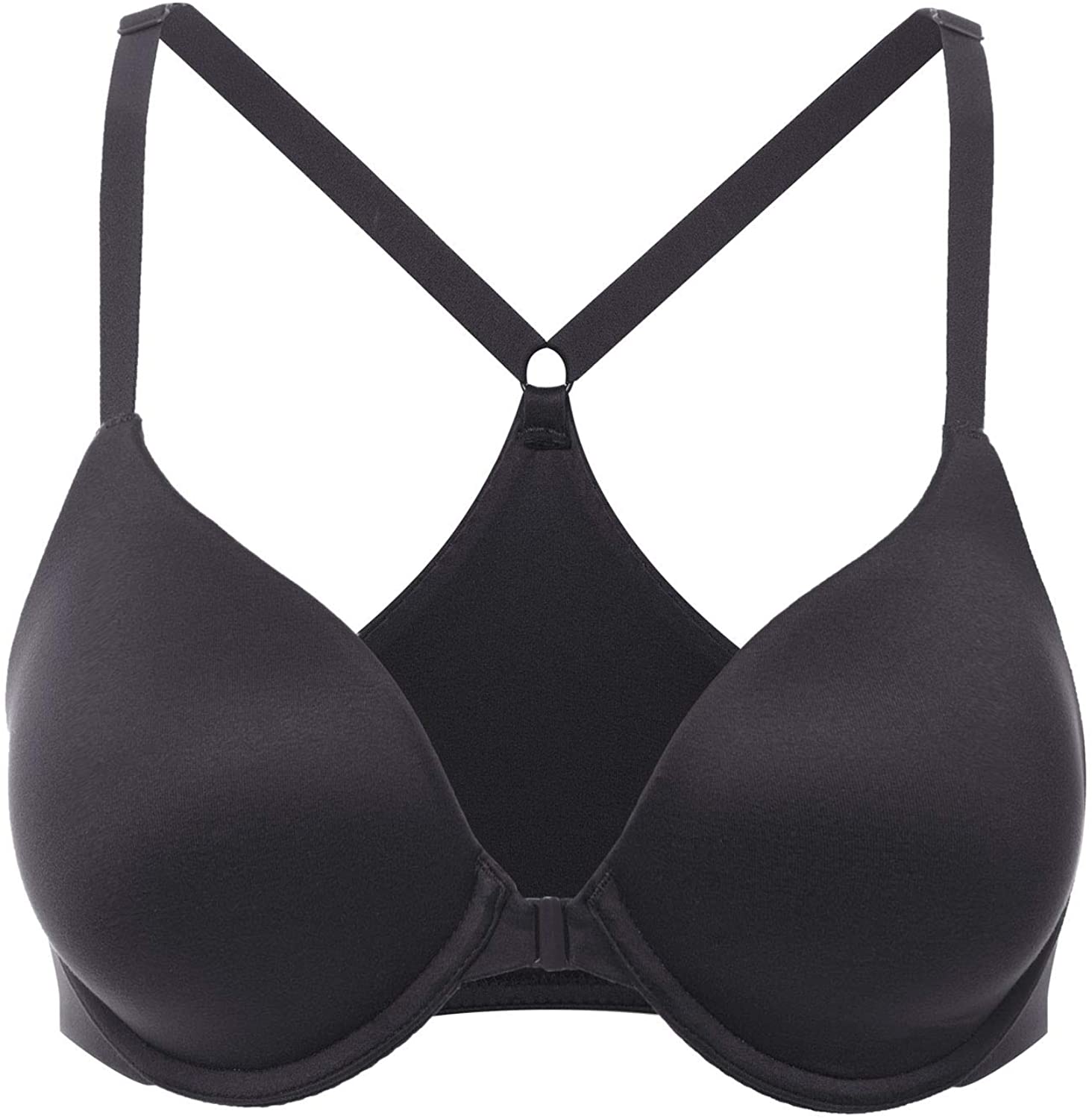 Price:$20.95 DOBREVA Women's Racerback Front Closure Lightly Padded Underwire Tshirt Bra at Amazon Women’s Clothing store