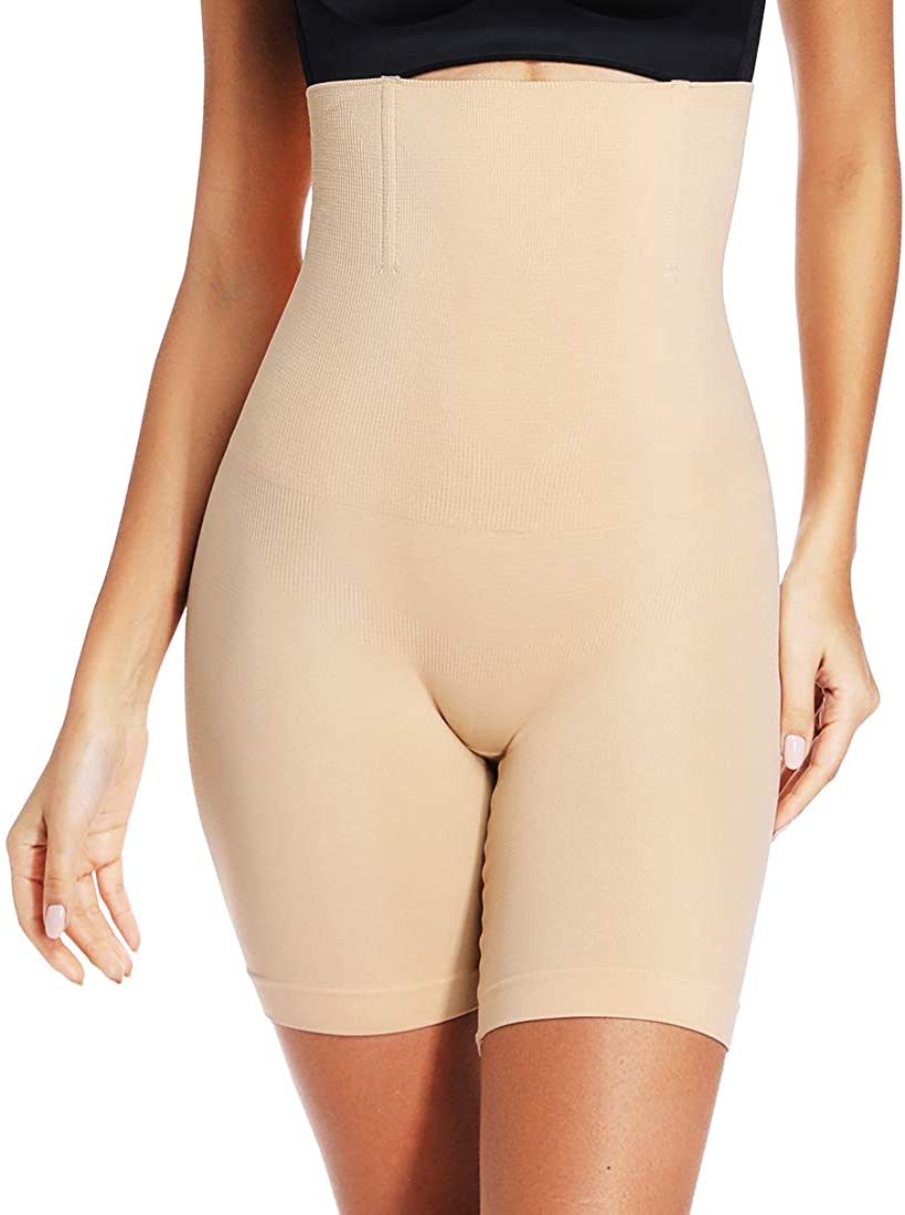 Price:$15.99 Women’s Thigh Slimmer Shapewear Panties Anti Chafing Slip Shorts for Under Dress Seamless Girdle Body Shaper at Amazon Women’s Clothing store
