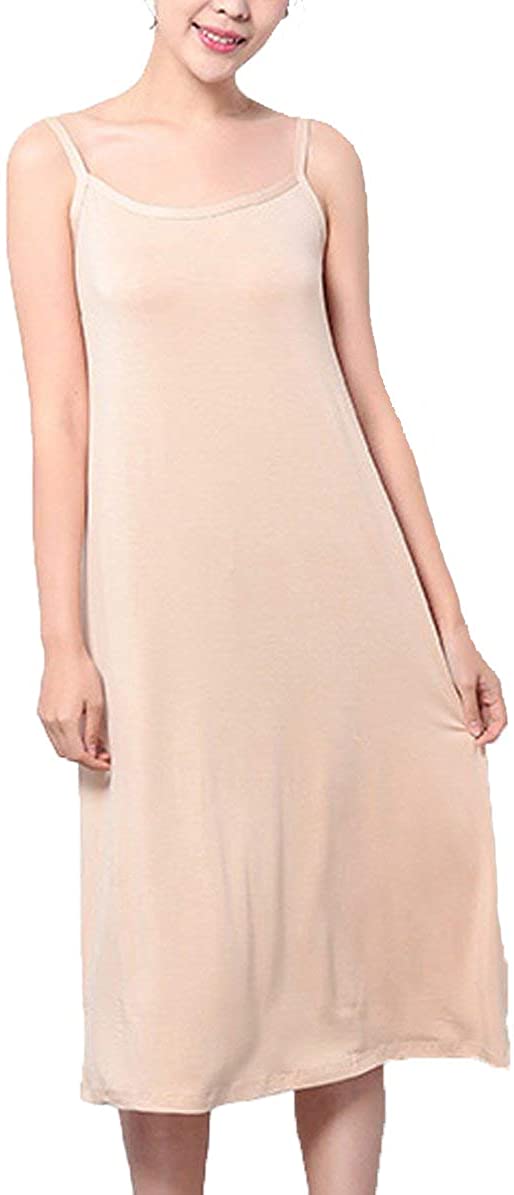 Price:$9.99 XUJI Womens Plus Size Soft Modal Full Slip, O Neck Slip Basic Cami Dress Nightwear Lingerie-3 Length Options at Amazon Women’s Clothing store