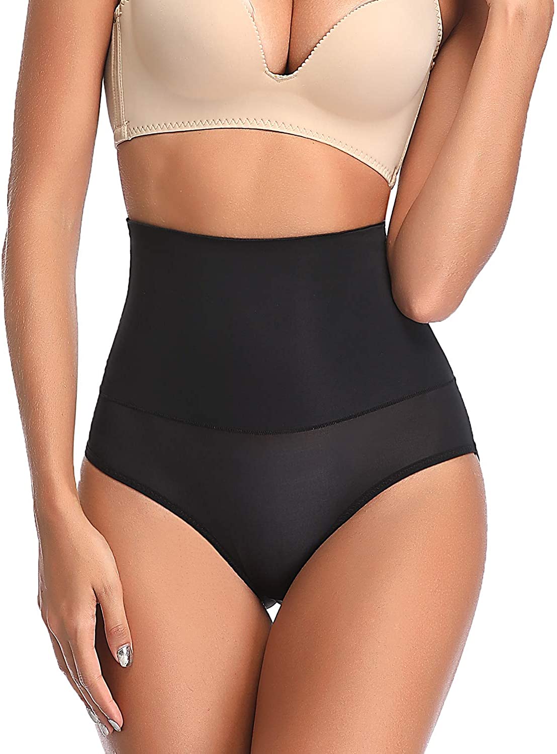 Price:$15.99 Women Shapewear Panties High Waisted Briefs Tummy Control Waist Cincher Seamless Underwear at Amazon Women’s Clothing store
