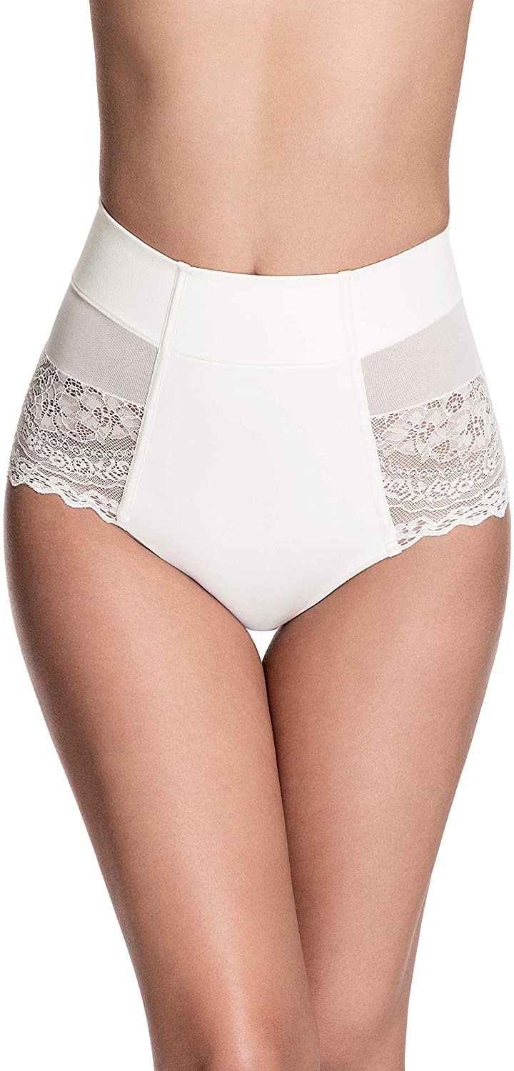 Price:$35.00 Squeem - Brazilian Flair, Women's Shaping Mid Waist Lace Panties at Amazon Women’s Clothing store