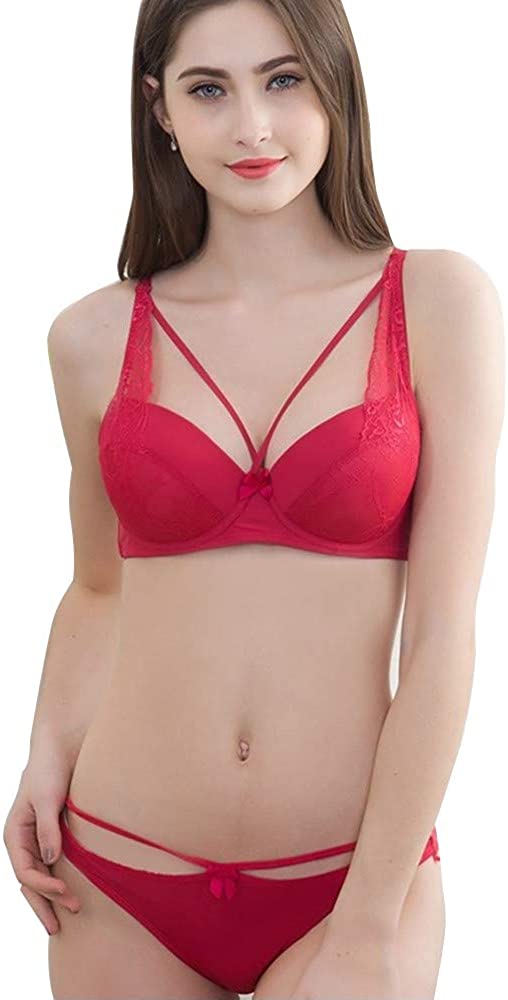 Price:$10.99 Yijueled Women Sexy Lingerie Underwire Bra and Panties Set Sexy Low Waisted Lace Bralettes and Panty Set Underwear 2 Piece at Amazon Women’s Clothing store