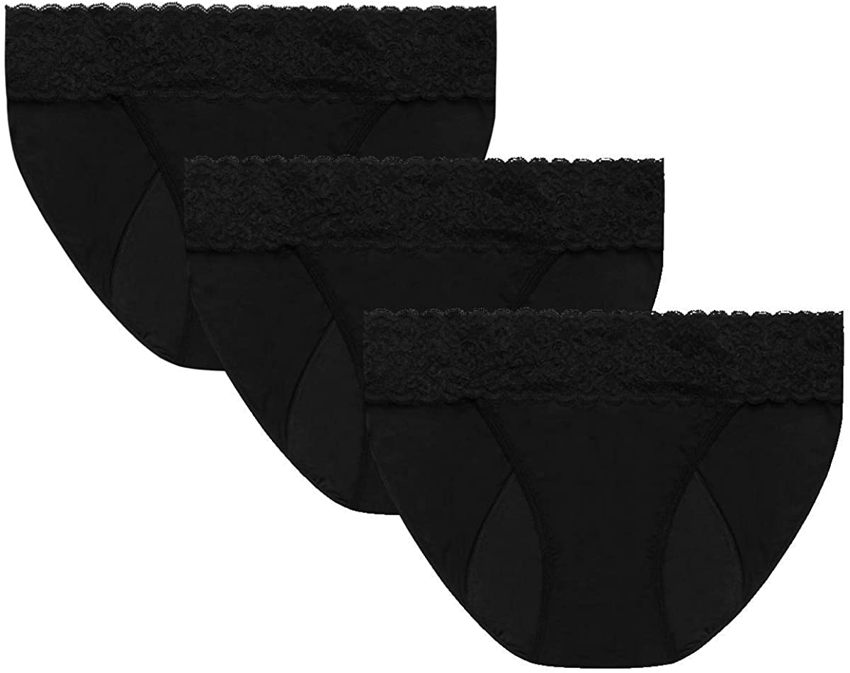 Price:$9.99 Leak Proof Bikini  Light-Medium Discharge Protection | Period Panties/Menstrual & Postpartum Underwear at Amazon Women’s Clothing store