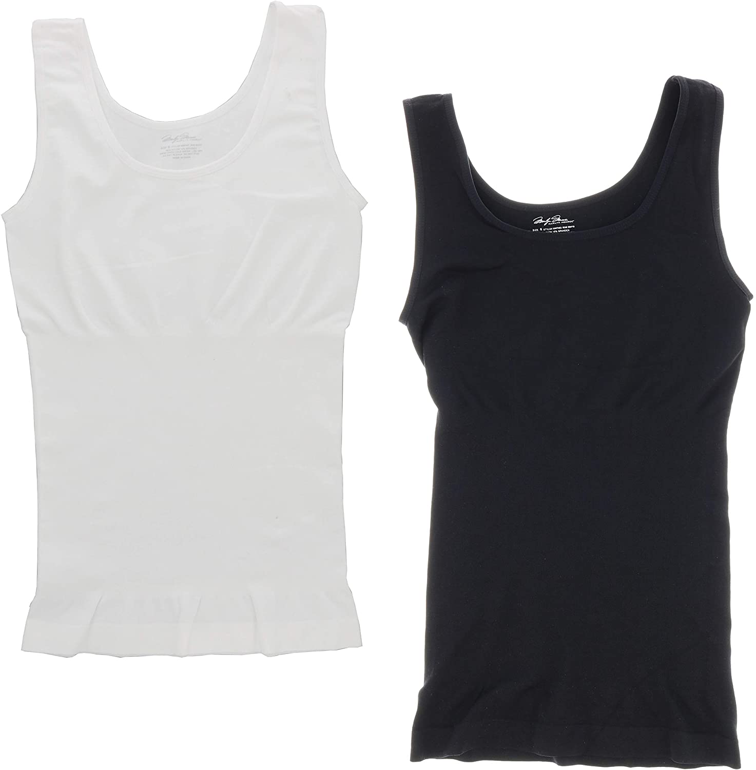 Price:$32.00 Marilyn Monroe Intimates Seamless Body Shaping Cami Wide Strap Tank Top (2Pc) at Amazon Women’s Clothing store
