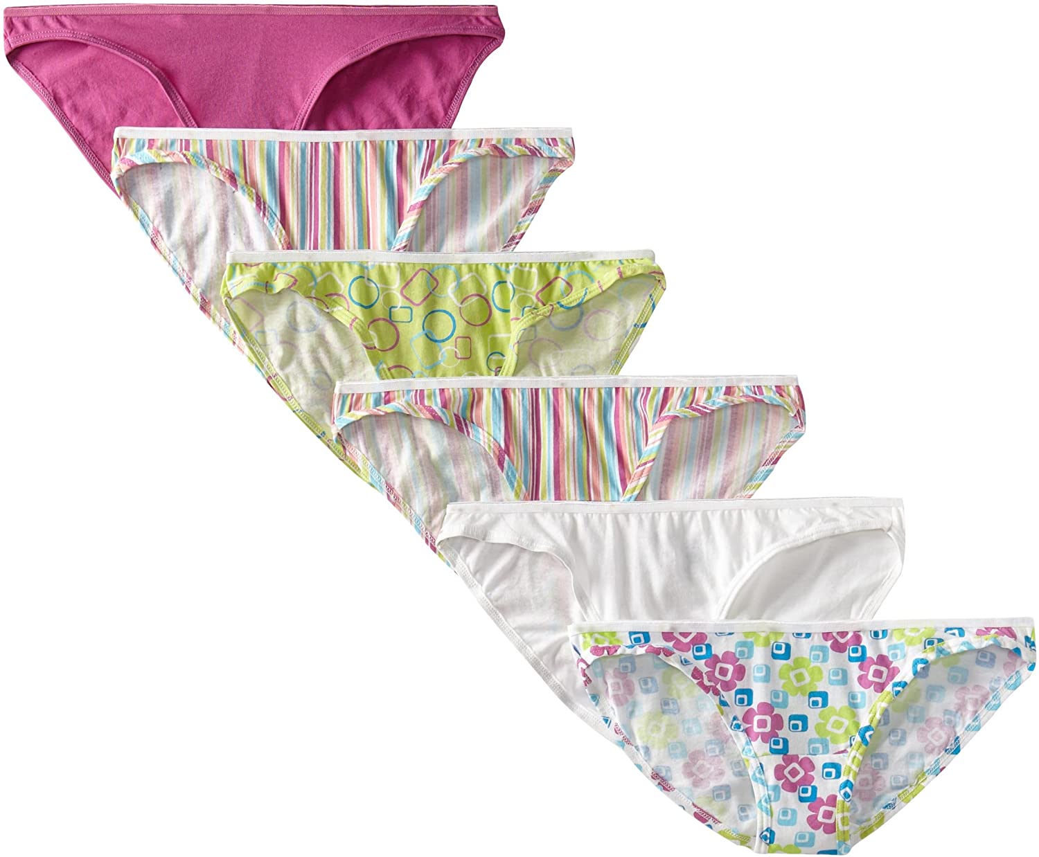 Price:$11.99 Fruit of the Loom Women's 6 Pack Cotton Low Rise Bikini Panties at Amazon Women’s Clothing store  Bikini Underwear