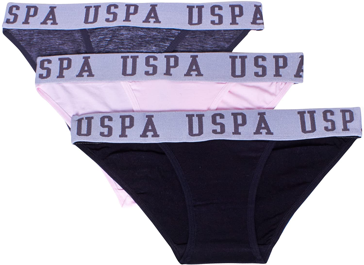 Price:$9.99    U.S. Polo Assn. Womens Multi Pack Elastic Waist Cotton Lined Boyshort Panties  Clothing