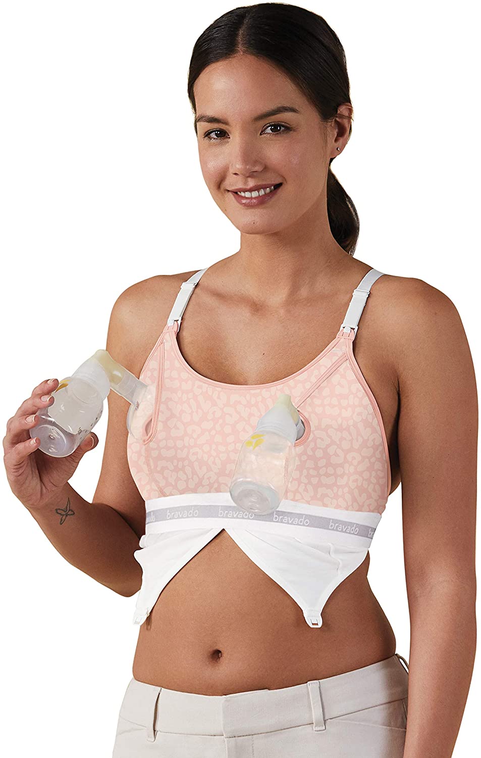 Price:$30.00 BRAVADO! DESIGNS Women's Maternity Clip and Pump Hands-Free Nursing Bra Accessor at Amazon Women’s Clothing store