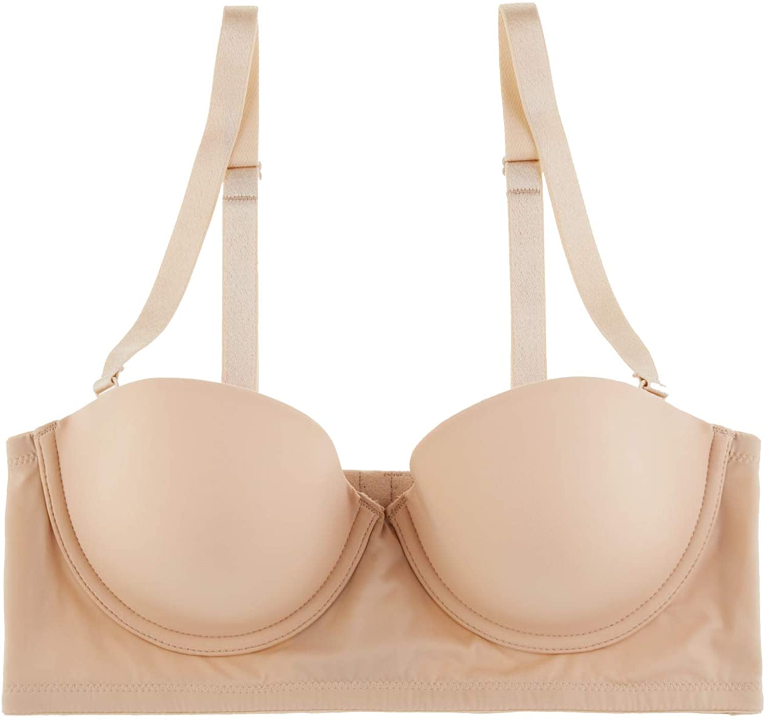 Price:$7.81 Undies.com Women's Plus Size Large Multi Way Convertible Long Line Bra with Molded Cups, Single at Amazon Women’s Clothing store