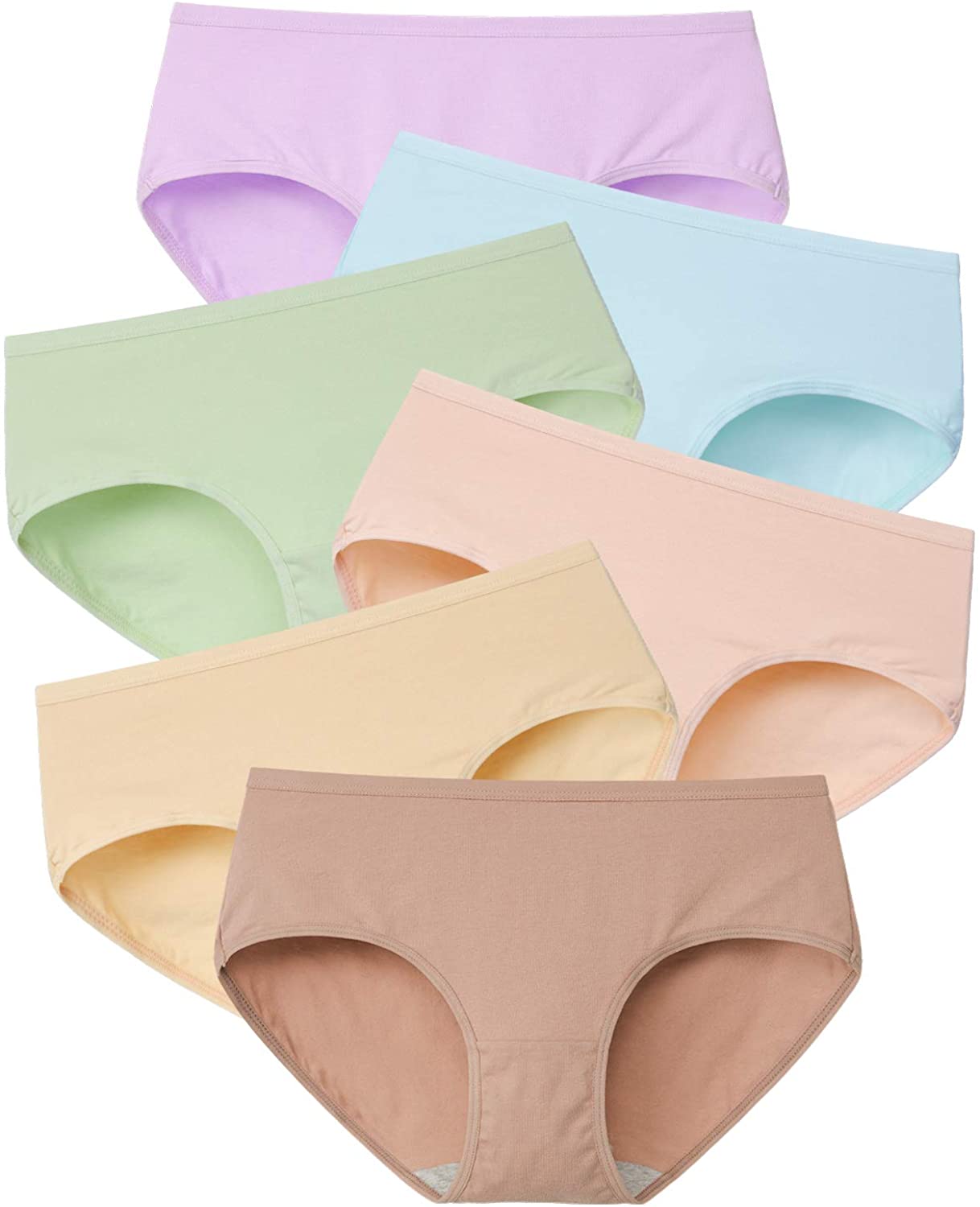 Price:$21.99 INNERSY Womens Underwear Low/Mid Rise Briefs Cotton Hipster Panties 6 Pack at Amazon Women’s Clothing store