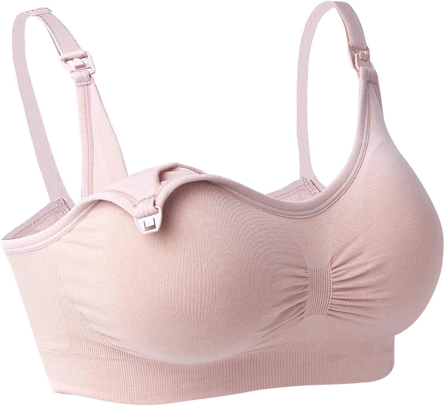 Price:$9.99 iloveSIA Nursing Bra Wireless Bra Full Bust Seamless Nursing Maternity Bras Bralette S-XXL at Amazon Women’s Clothing store