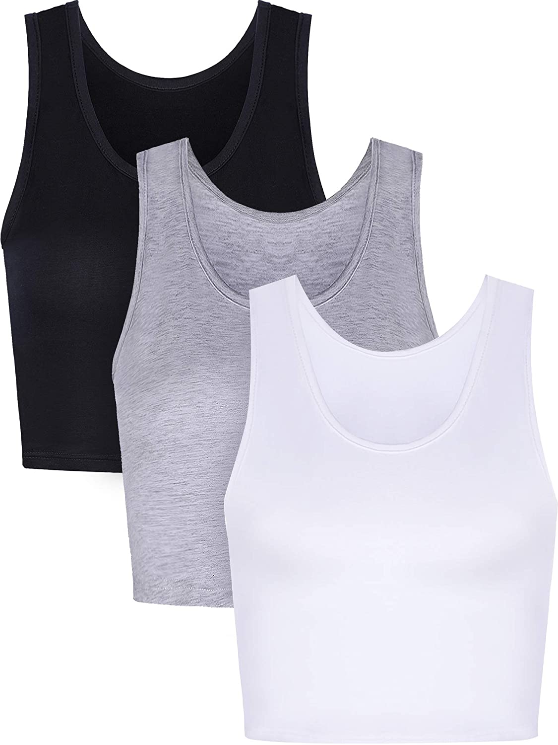 Price:$19.99 Boao 3 Pieces Women Crop Tank Top Cotton Basic Sleeveless Short Sports Crop Top for Ladies Wearing at Amazon Women’s Clothing store