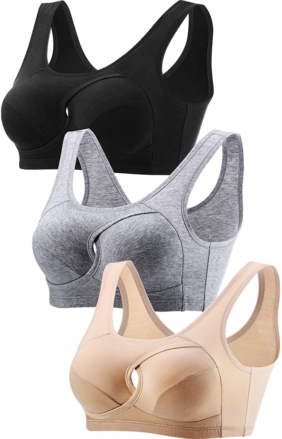 Price:$17.99 Patelai 3 Pieces 2019 Women Anti-Sagging Sports Bra Crop Top with Soft Padded for Aerobics Fitness Yoga, Assorted Colors at Amazon Women’s Clothing store