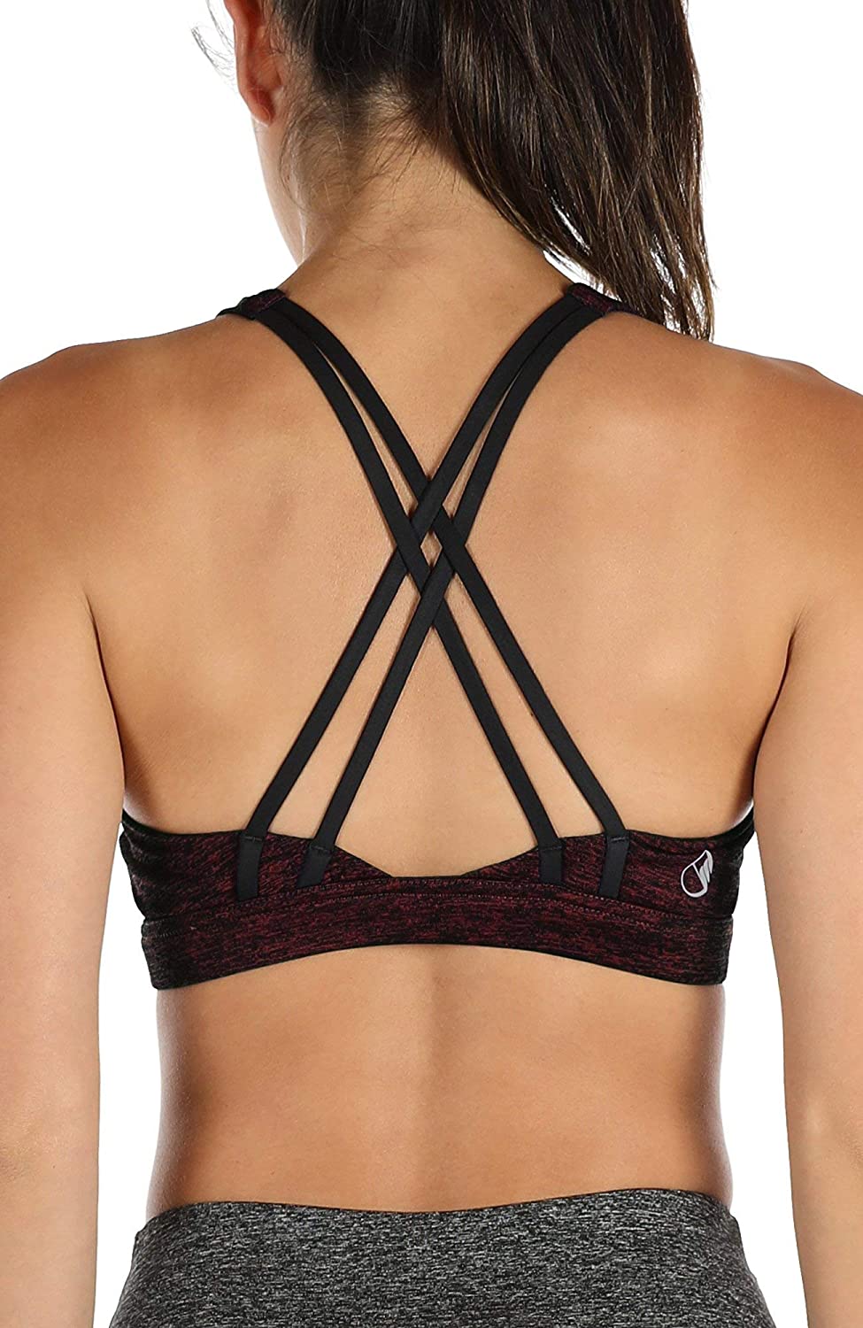 Price:$11.95 icyzone Workout Sports Bras for Women - Strappy Sports Bra Padded for Yoga, Running, Fitness - Athletic Activewear Tops at Amazon Women’s Clothing store