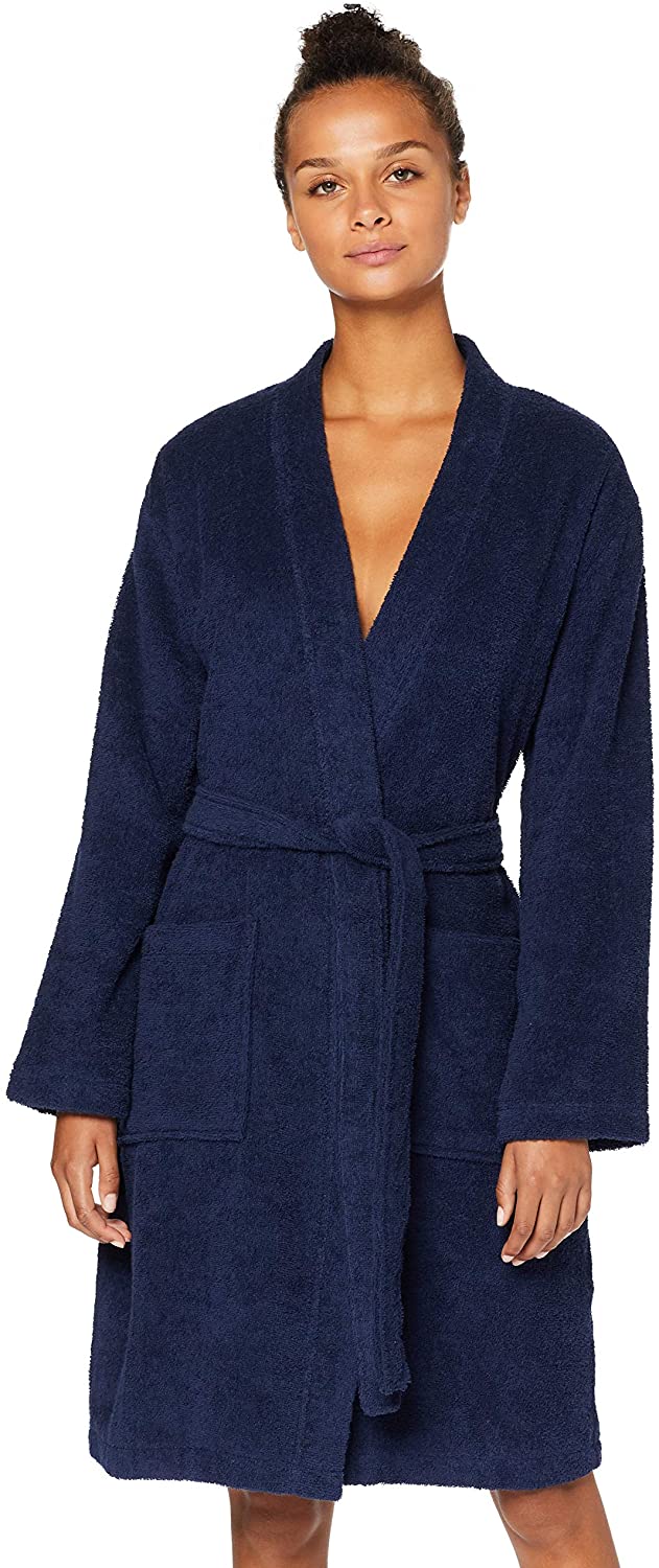 Price:$21.04    Amazon Brand - Iris & Lilly Women's Short Terry Towelling Bathrobe  Clothing