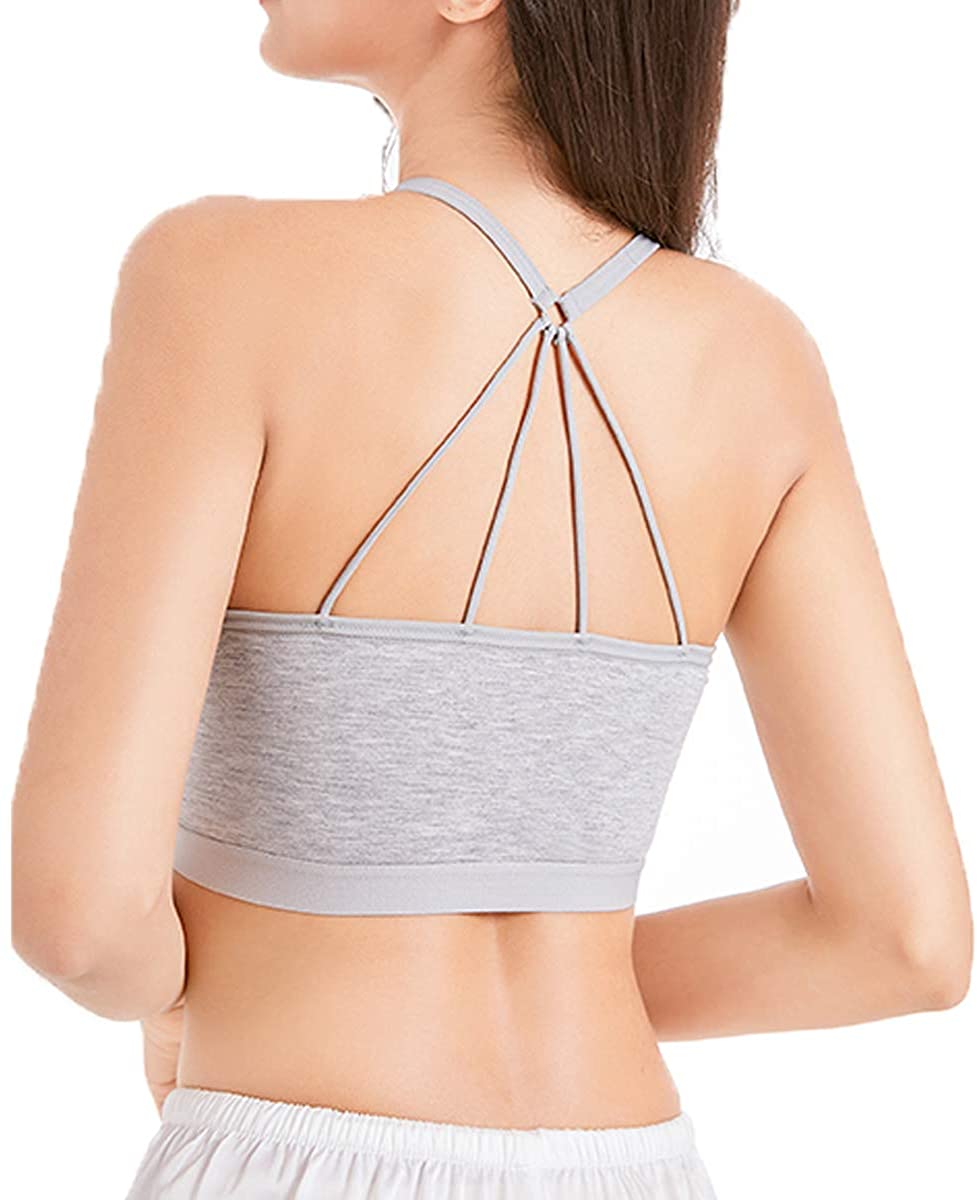 Price:$7.99 KIWI RATA Mini Camisole with Built-in Bra Adjustable Spaghetti Strap, Padded Short Cami Bra for Yoga, Comfortable Tank Tops at Amazon Women’s Clothing store