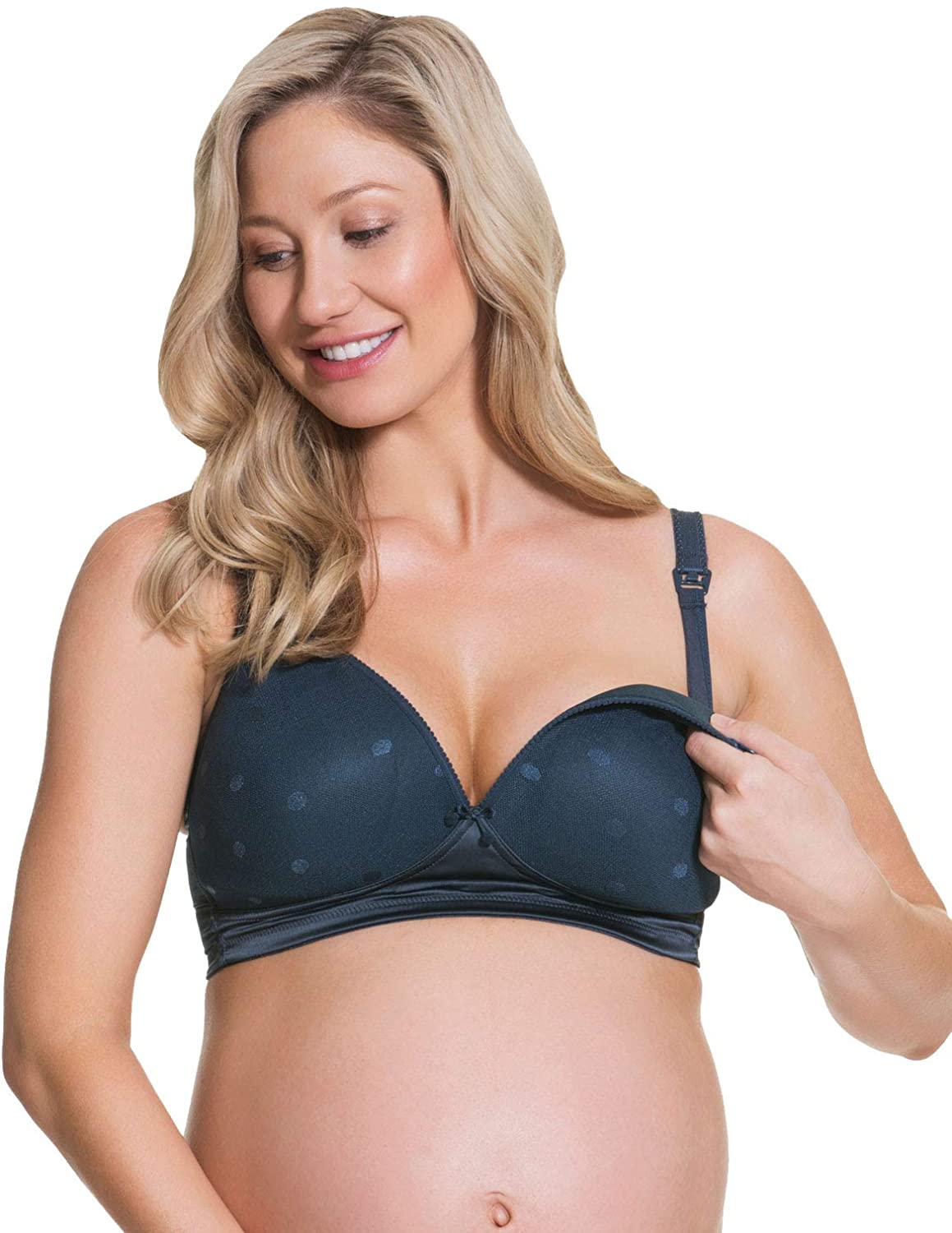 Price:$53.00 Cake Lingerie Mousse Dot Wire Free Nursing Bra (25-1023) 32B/Fig at Amazon Women’s Clothing store