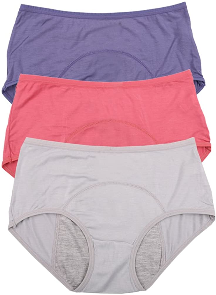 Price:$15.69 Bamboo Viscose Fiber Brief Menstrual Leakproof Panties Multi Pack US Size XXS-3XL/10 at Amazon Women’s Clothing store