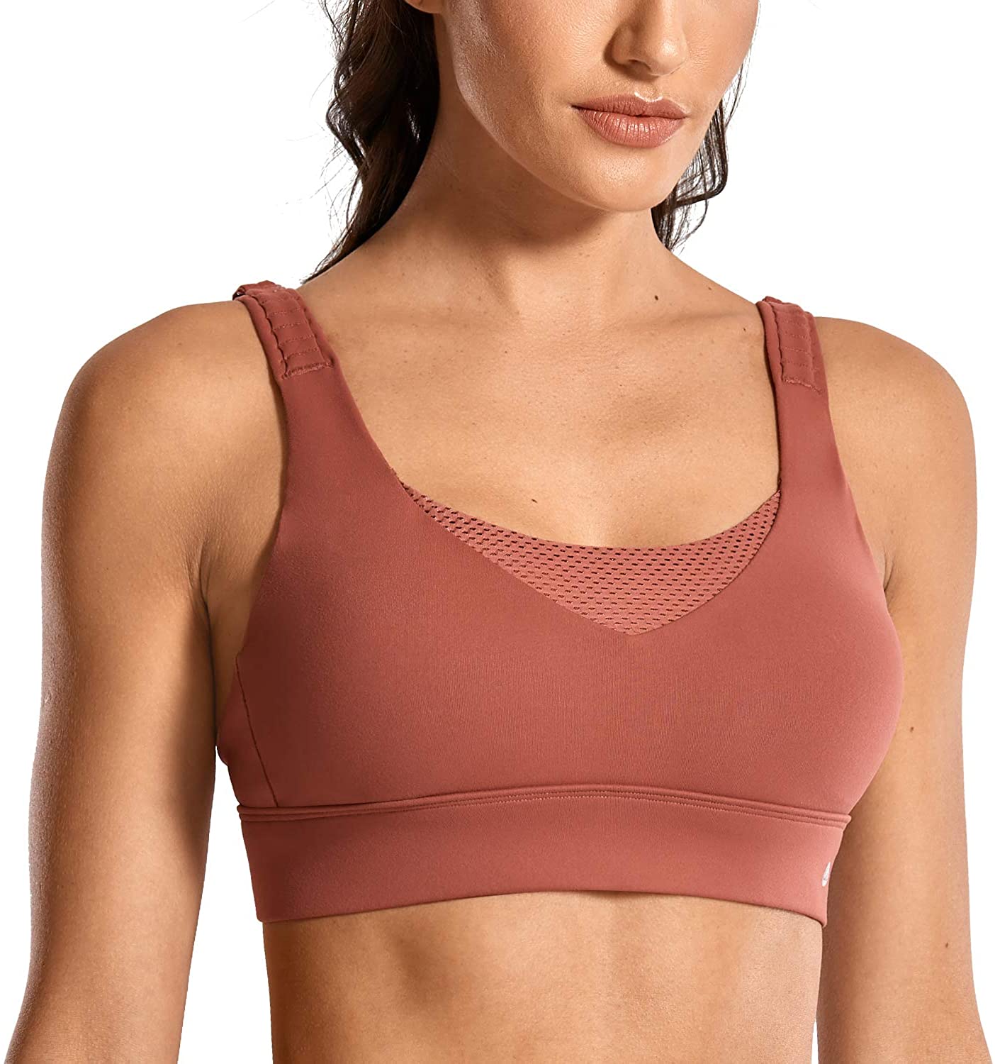 Price:$24.00 CRZ YOGA Convertible Racerback Sports Bra for Women High Impact Support Padded Wirefree Workout Training Bra at Amazon Women’s Clothing store
