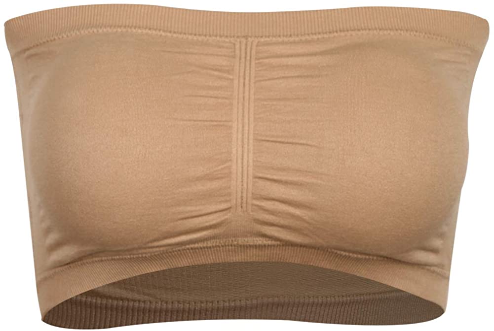 Price:$9.99 Time and River Wirefree Bandeau Bra Strapless Tube Tops for Women at Amazon Women’s Clothing store