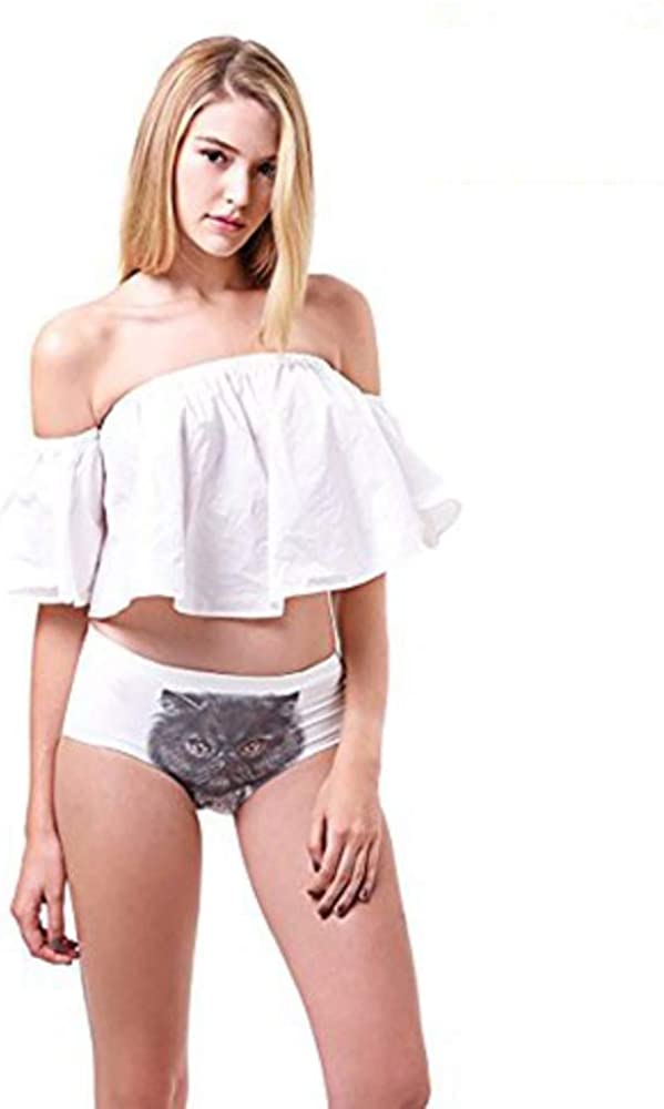 Price:$8.80 Ajim Negozio(TM Women's 3-Pack Soft Lingerie Traceless Cat Printed Sexy Underewar (M, Cat-Linda) at Amazon Women’s Clothing store