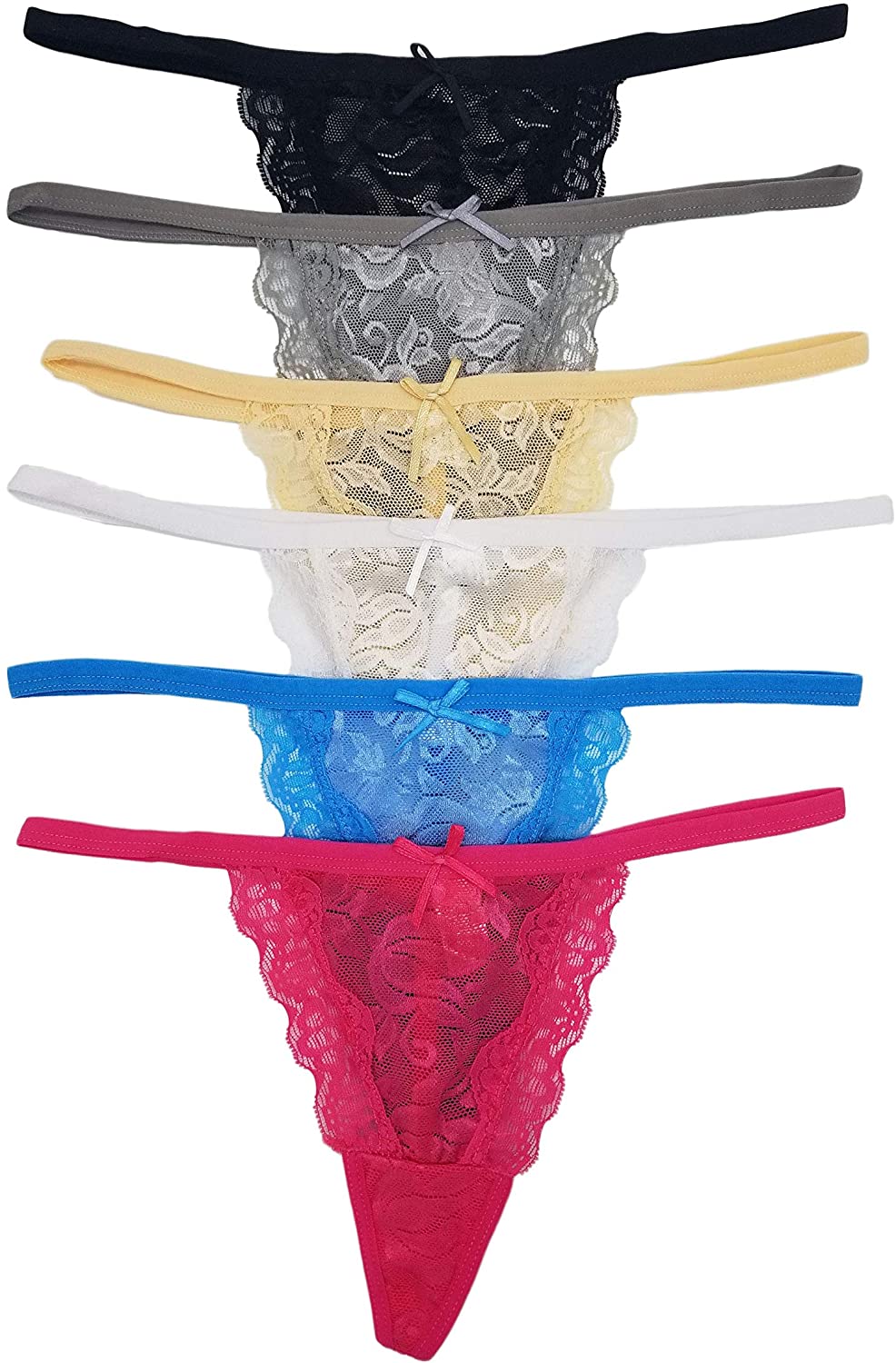 Price:$12.50    Vision Underwear 6-Pack Sexy Lace G-String Thong Panties  Clothing