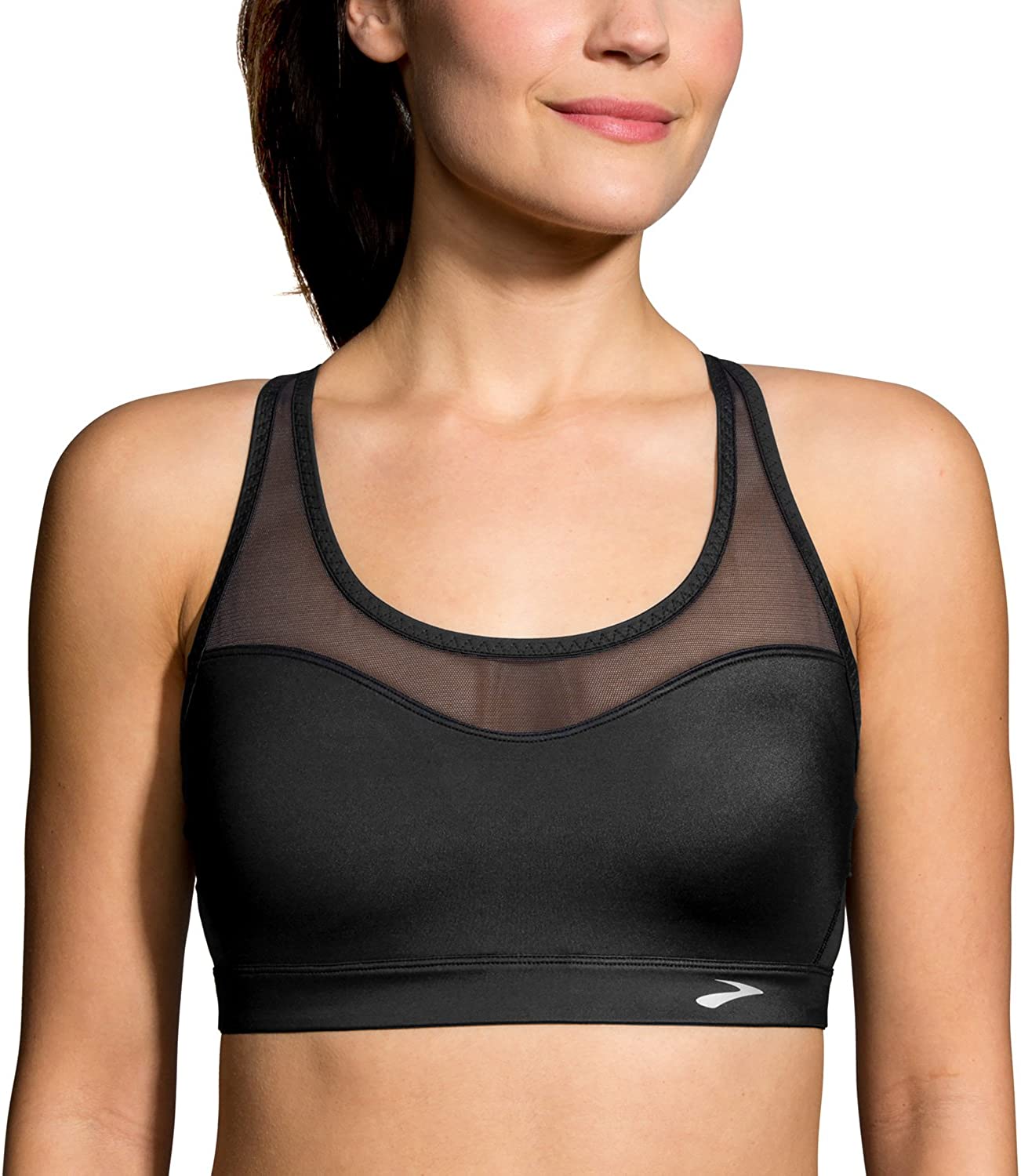 Price:$36.99 Brooks Women's Fast Forward Bra, Black, L at Amazon Women’s Clothing store