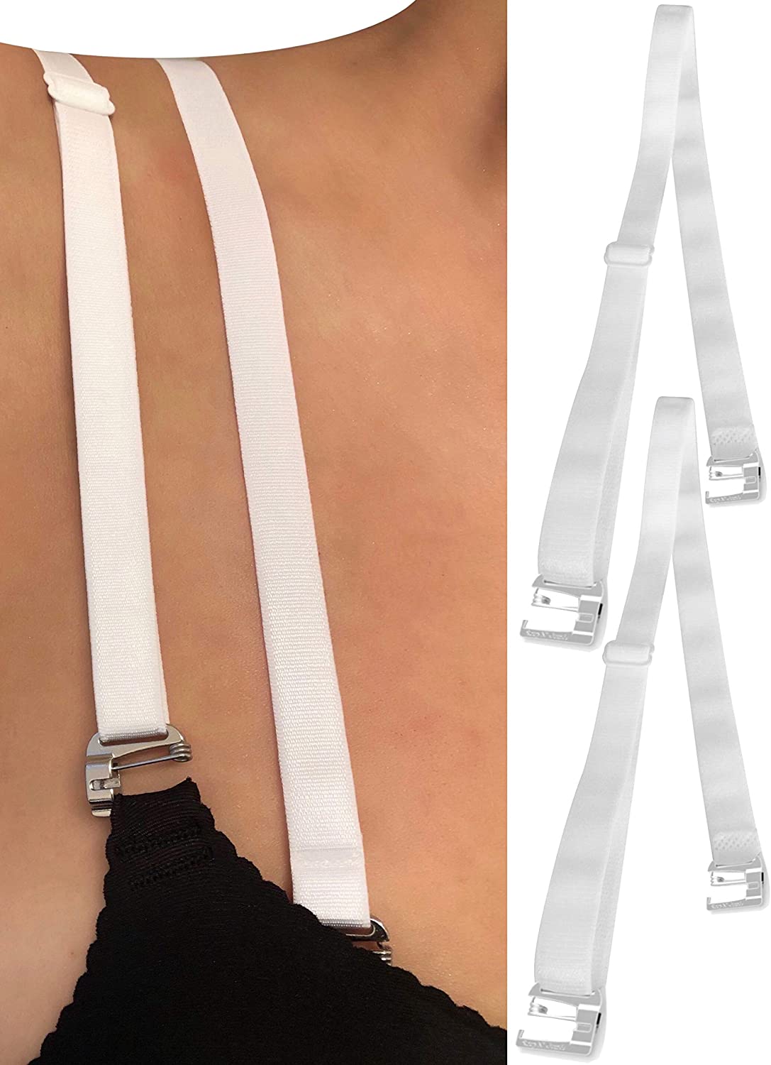 Price:$12.99 No Sew, No Slip - Bra Swimsuit Replacement Straps (White) by PIN STRAPS at Amazon Women’s Clothing store