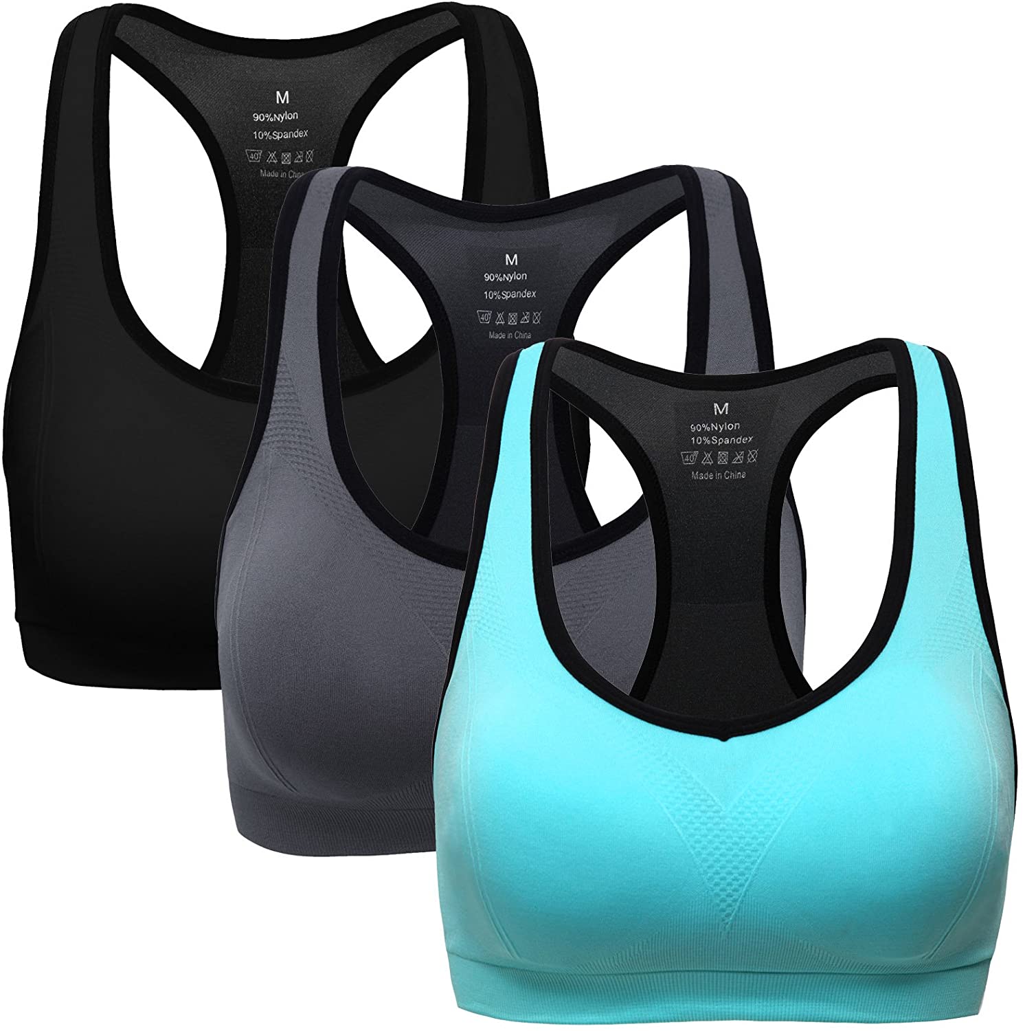 Price:$25.99 MIRITY Women Racerback Sports Bras - Medium Impact Workout Gym Activewear Bra at Amazon Women’s Clothing store