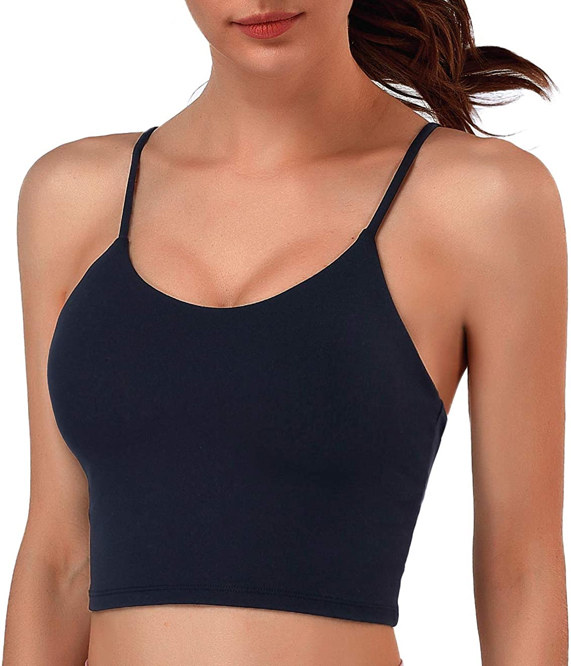 Price:$18.99 Heroway Crop Tops for Women Padded Sports Bra Womens Workout Tank Top Fitness Running Dancing Yoga Bras Shock Absorbing Shirt at Amazon Women’s Clothing store
