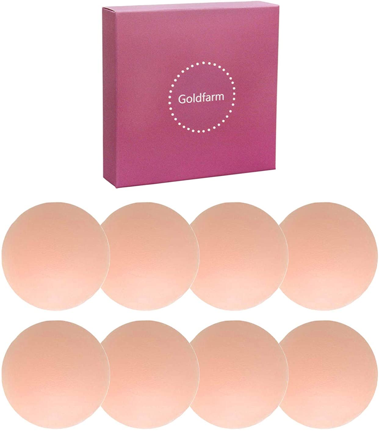 Price:$9.99 Nippleless Covers, Pasties, Silicone Reusable Breast Pasties Adhesive Bra (4 Pairs Round 2020 Version) at Amazon Women’s Clothing store