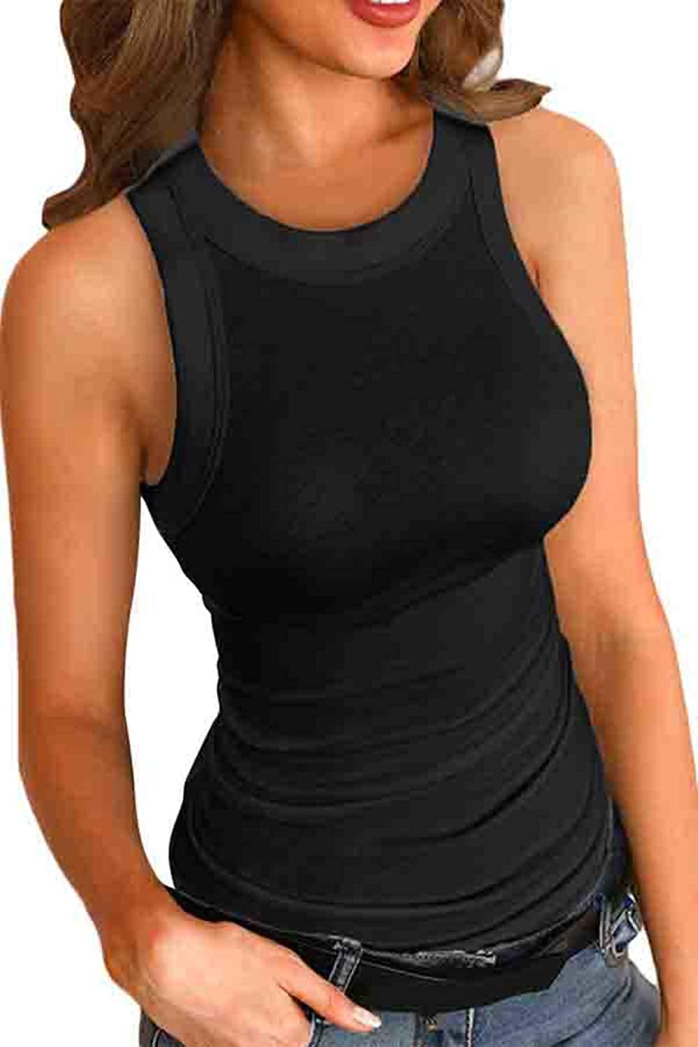 Price:$15.99 Pink Queen Women's Camisole Summer Stretch Slim Knit Ribbed Cami Tank Tops at Amazon Women’s Clothing store