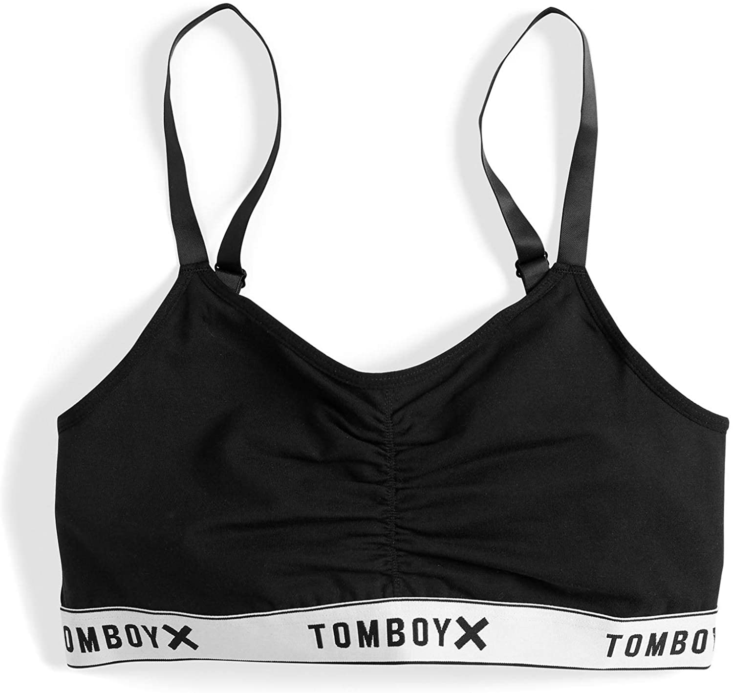 Price:$32.00 TomboyX Ruched Bralette, Cotton for All Day Comfort, Adjustable Straps and Wire-Free (XS to 4X) at Amazon Women’s Clothing store