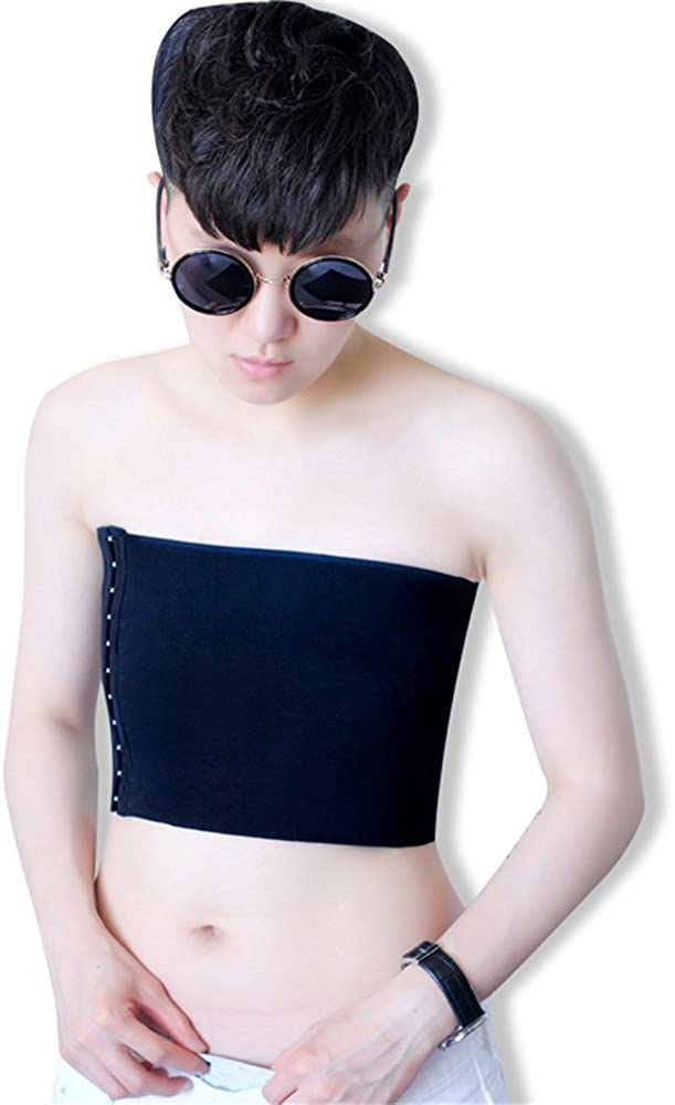 Price:$14.93 BaronHong Tomboy Trans Lesbian Strapless Plus Size Chest Binder Top with 20 cm Elastic Band at Amazon Women’s Clothing store