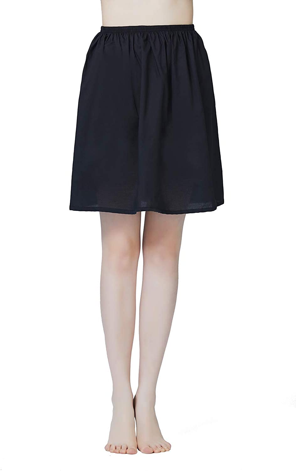 Price:$11.99 Womens Half Slip 100% Cotton Vintage Underskirt in 5 Lengths White Black Ivory at Amazon Women’s Clothing store
