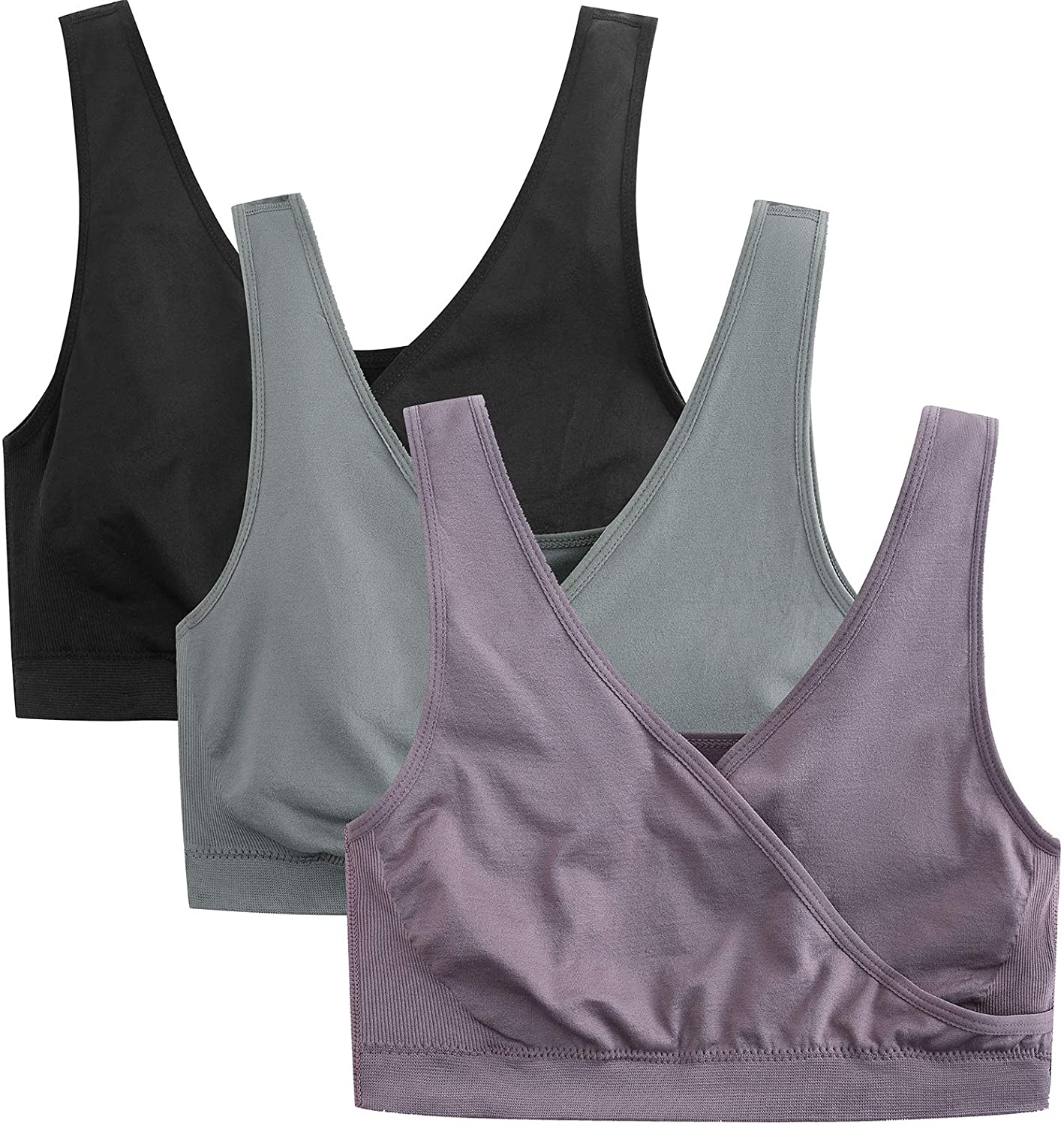 Price:$13.99 TOUCH LOOM Nursing Bra Womens Wireless Sleeping Maternity Nursing Bra Bralette for Breastfeeding Pregnancy at Amazon Women’s Clothing store