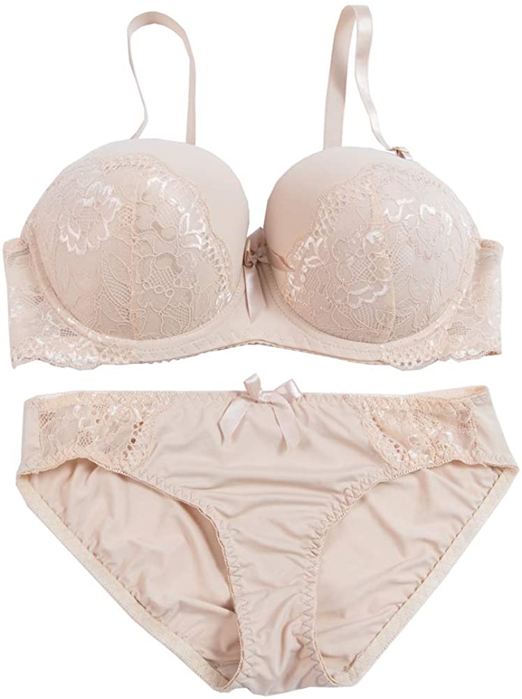 Price:$12.98 Women's Full Lace Plus Size Bra Set Sexy Lingerie Minimizer Bra and Panties Match Push Up Underwire Big Bra Briefs Sets 1706 at Amazon Women’s Clothing store